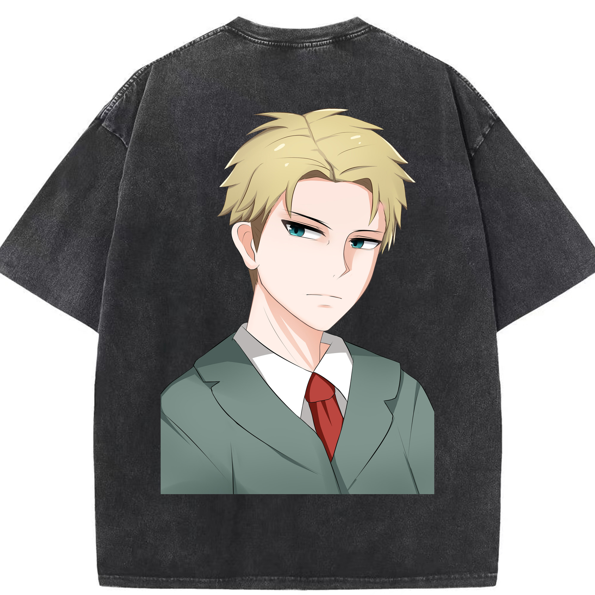 （画像用） SPY×FAMILY间谍家家酒 綿100% ヴィンテージ風 半袖Tシャツ（背面プリント）