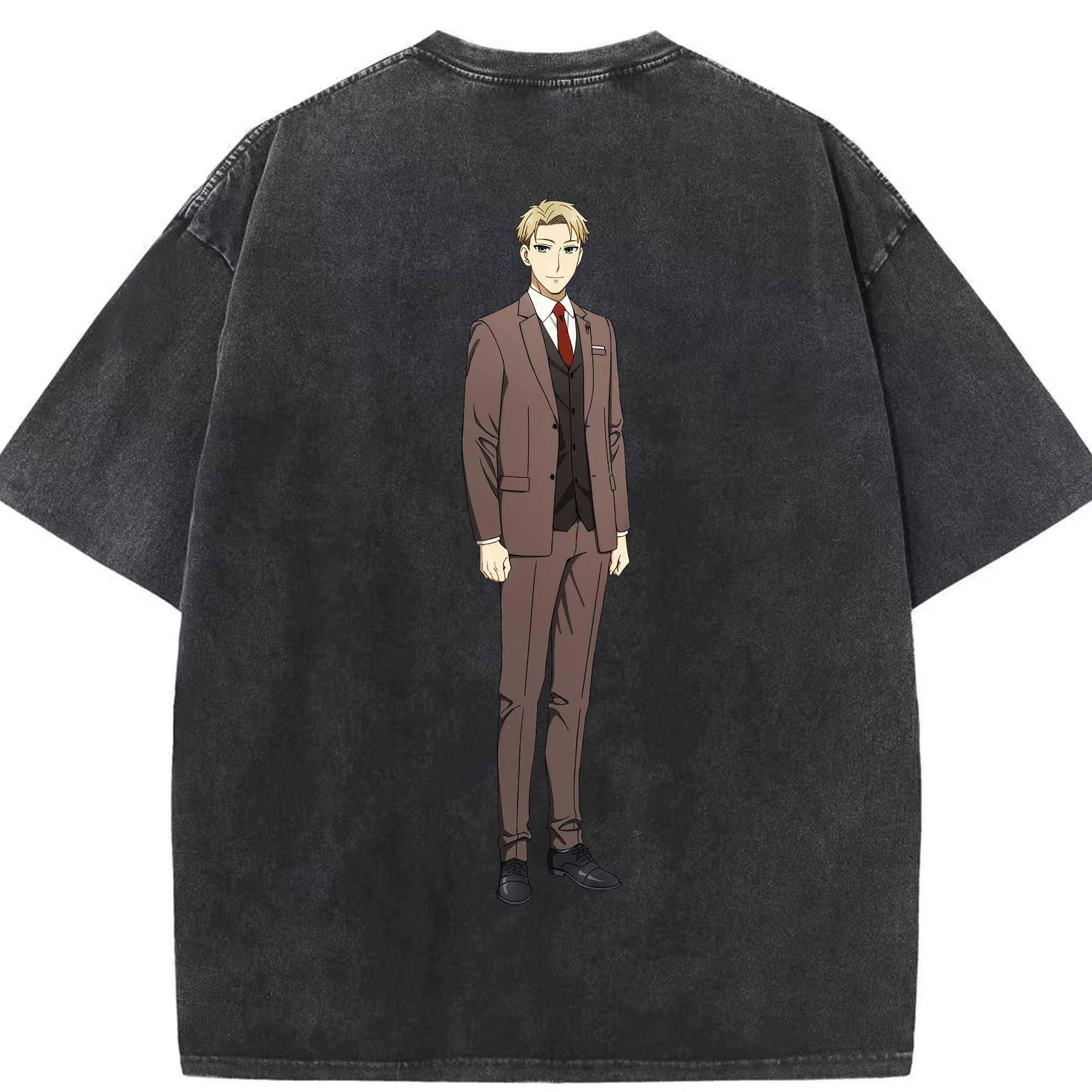 （画像用） SPY×FAMILY间谍家家酒 綿100% ヴィンテージ風 半袖Tシャツ（背面プリント）
