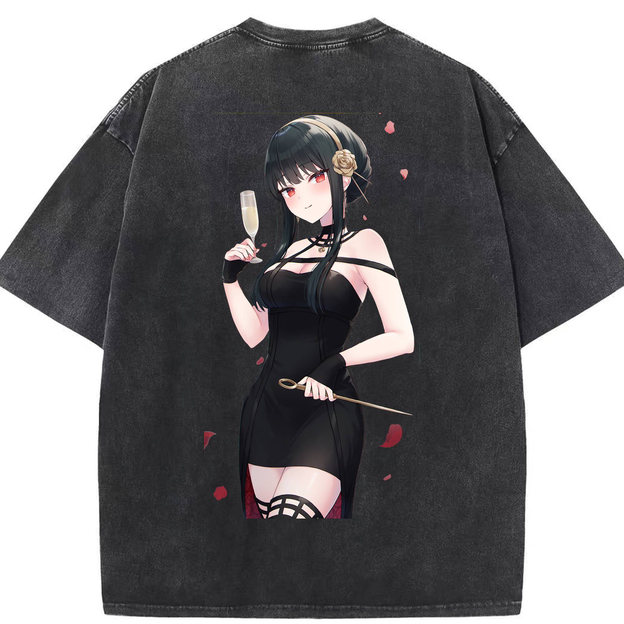 （画像用） SPY×FAMILY间谍家家酒 綿100% ヴィンテージ風 半袖Tシャツ（背面プリント）