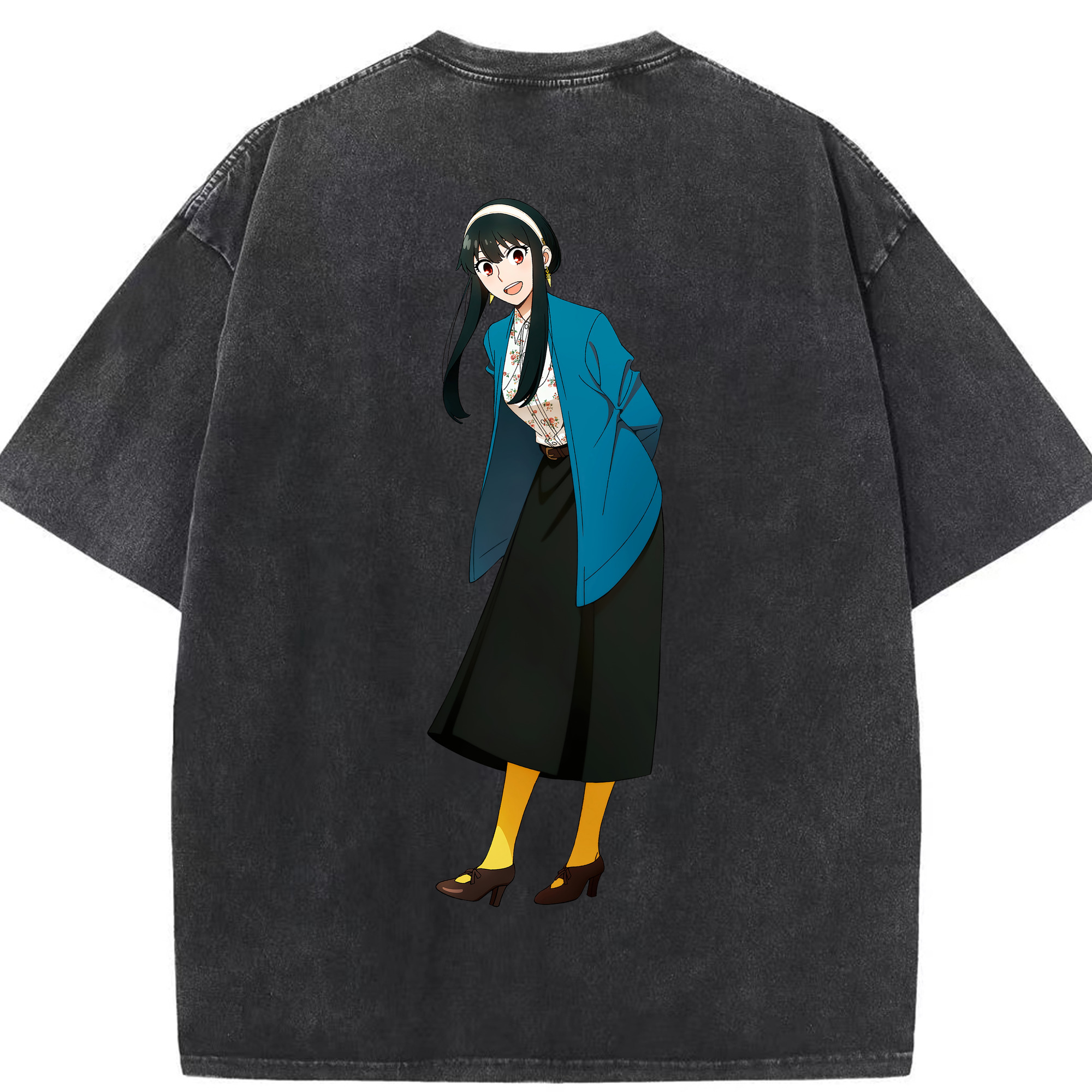 （画像用） SPY×FAMILY间谍家家酒 綿100% ヴィンテージ風 半袖Tシャツ（背面プリント）