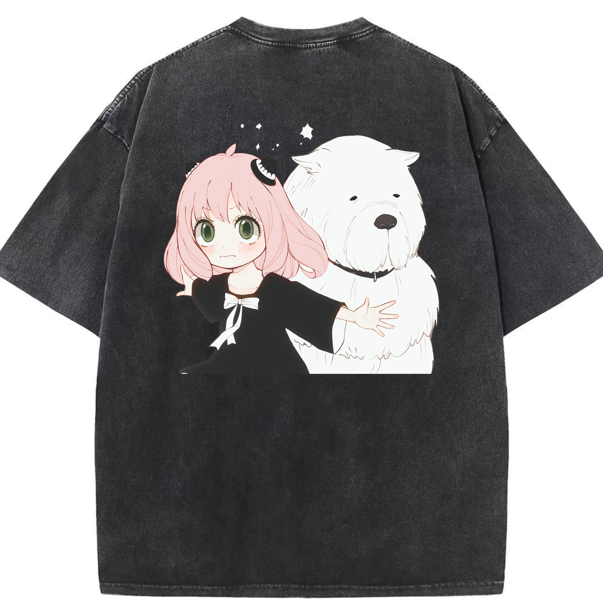 （画像用） SPY×FAMILY间谍家家酒 綿100% ヴィンテージ風 半袖Tシャツ（背面プリント）