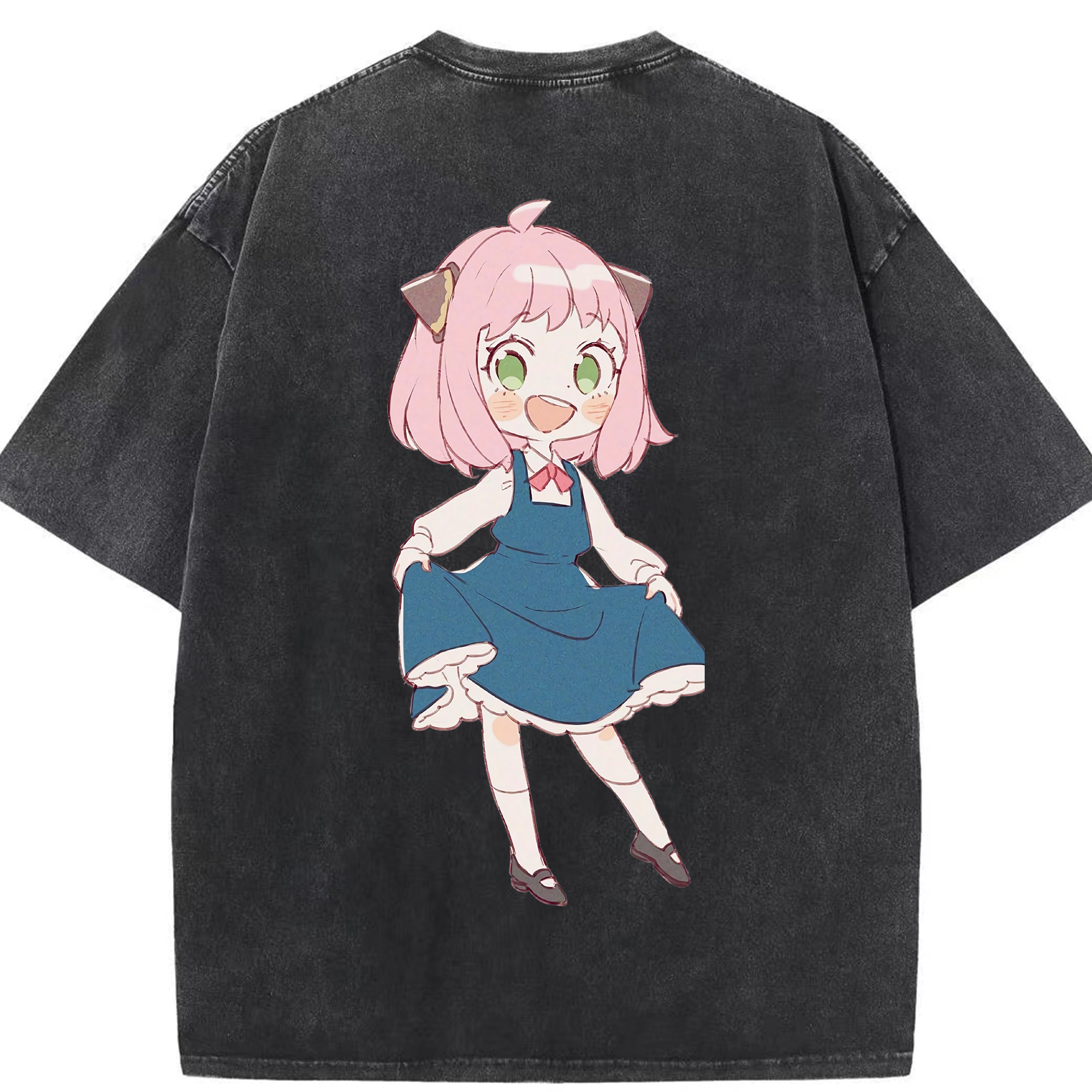（画像用） SPY×FAMILY间谍家家酒 綿100% ヴィンテージ風 半袖Tシャツ（背面プリント）