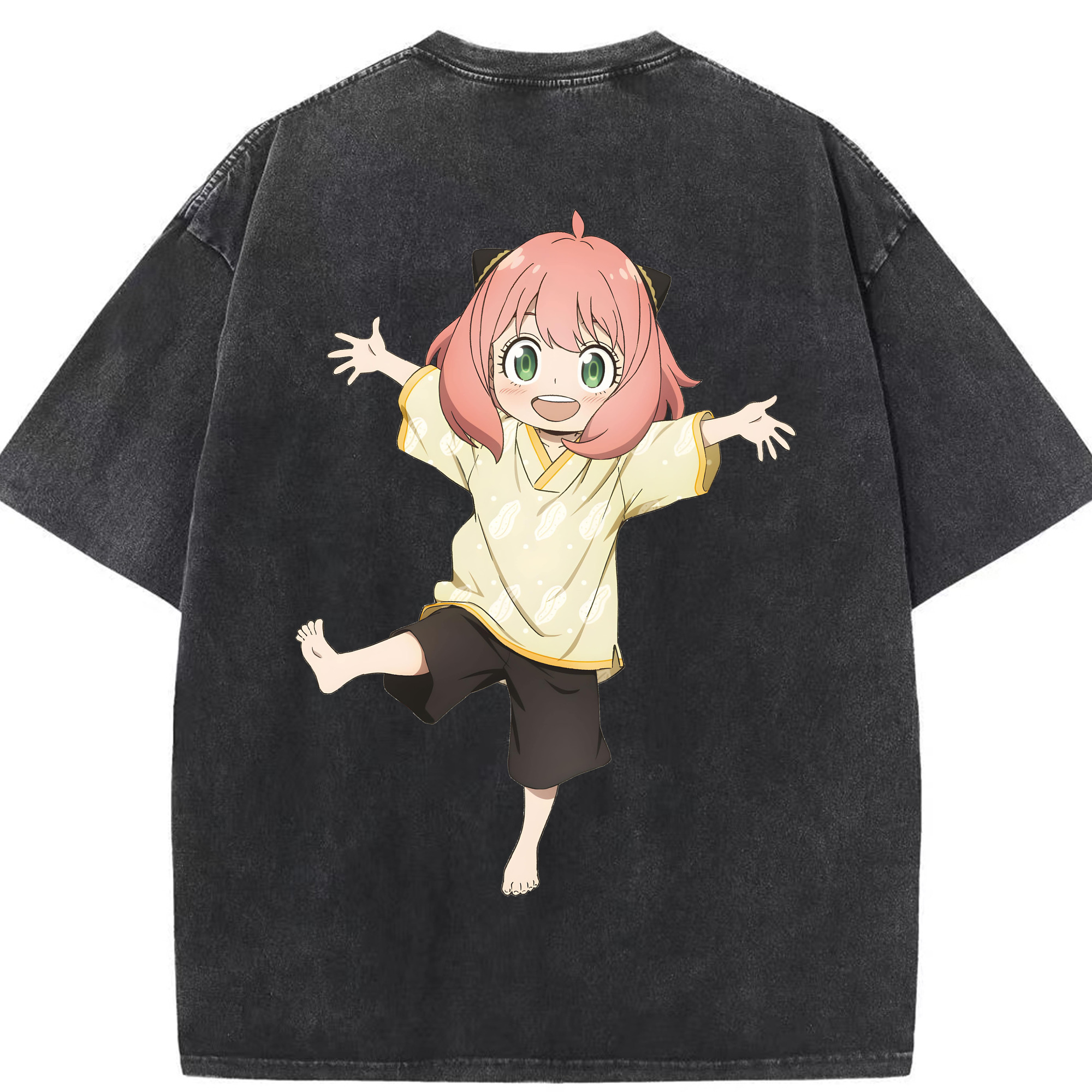 （画像用） SPY×FAMILY间谍家家酒 綿100% ヴィンテージ風 半袖Tシャツ（背面プリント）