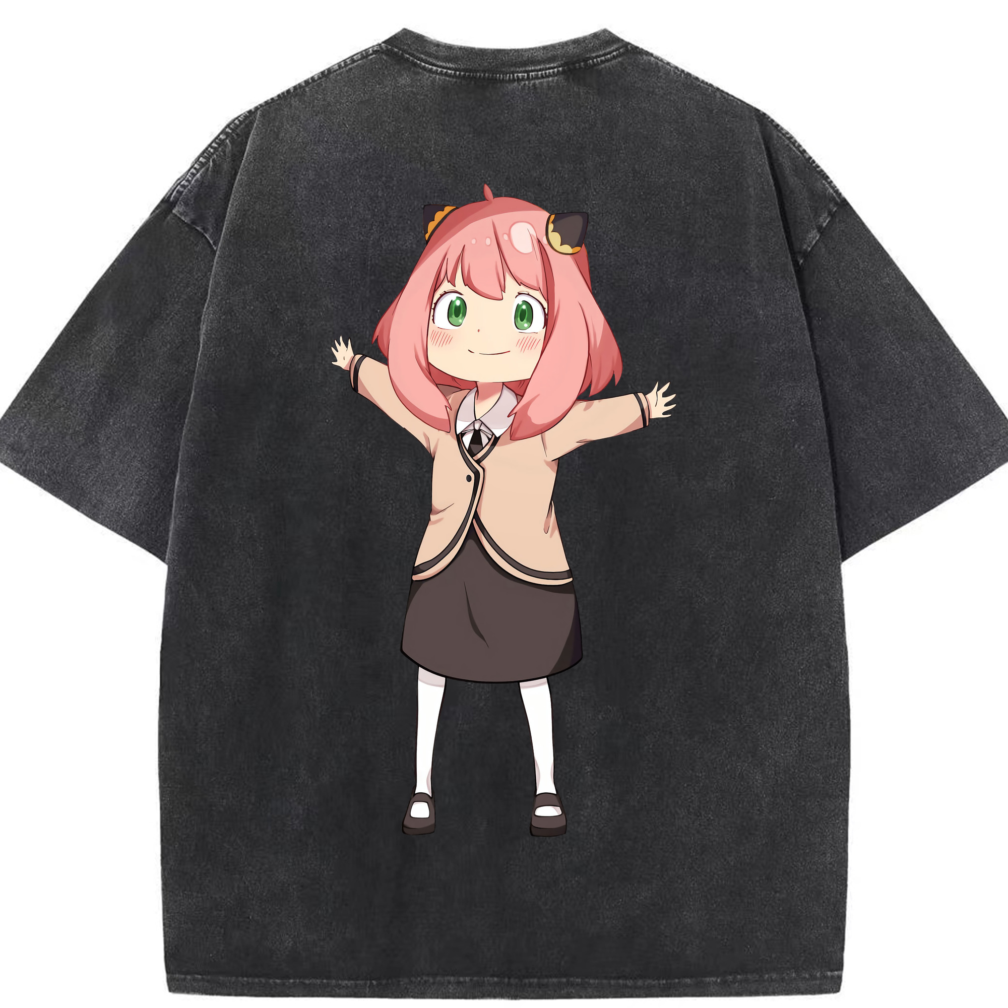（画像用） SPY×FAMILY间谍家家酒 綿100% ヴィンテージ風 半袖Tシャツ（背面プリント）