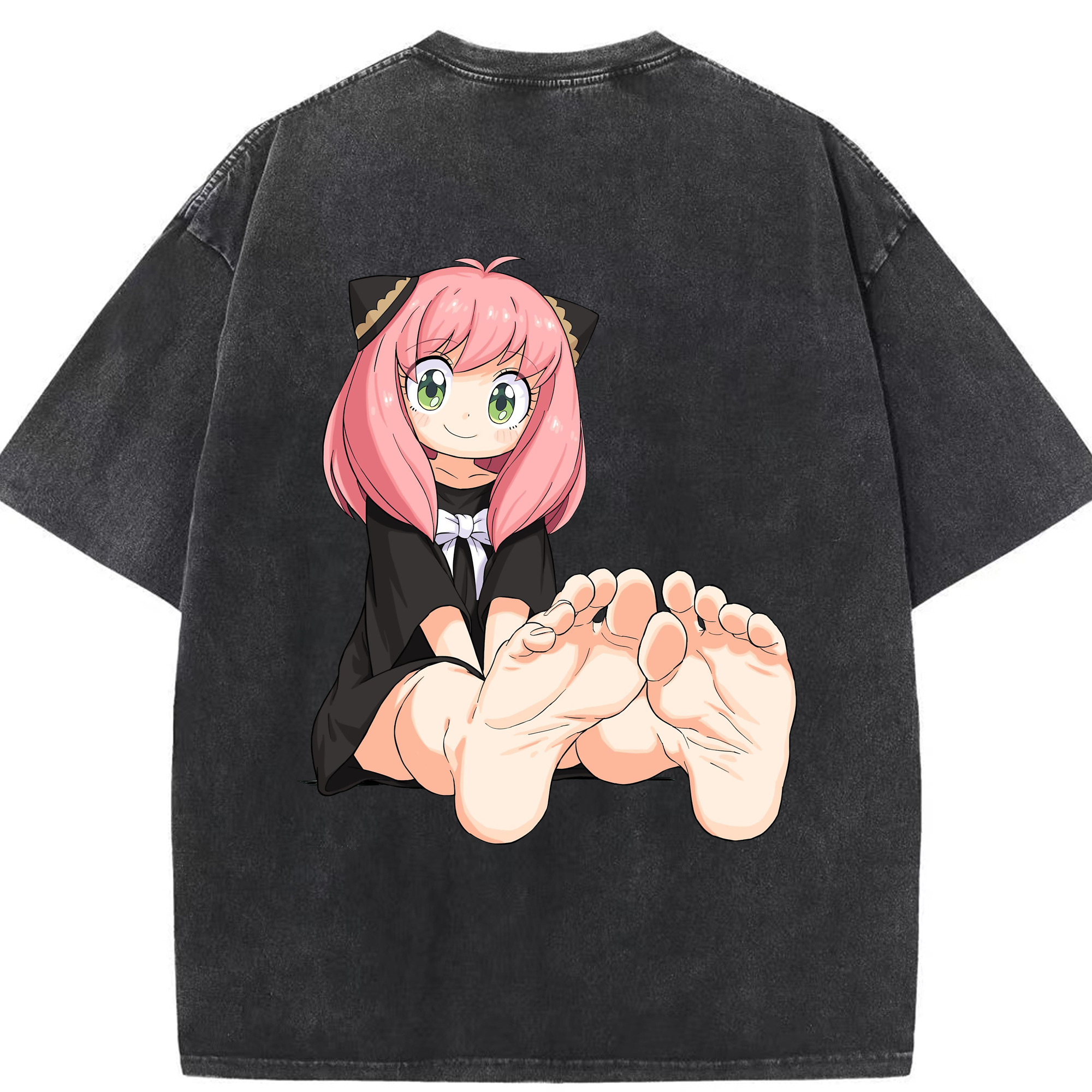 （画像用） SPY×FAMILY间谍家家酒 綿100% ヴィンテージ風 半袖Tシャツ（背面プリント）