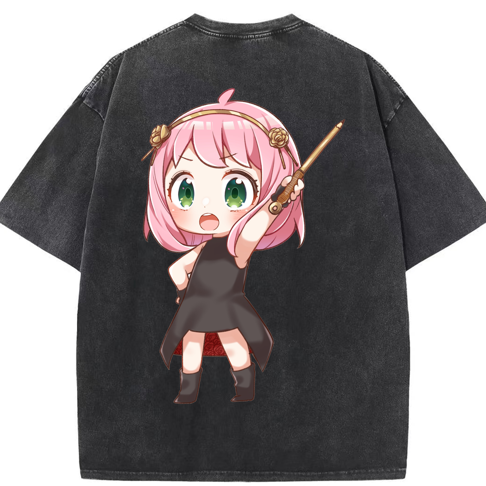 （画像用） SPY×FAMILY间谍家家酒 綿100% ヴィンテージ風 半袖Tシャツ（背面プリント）
