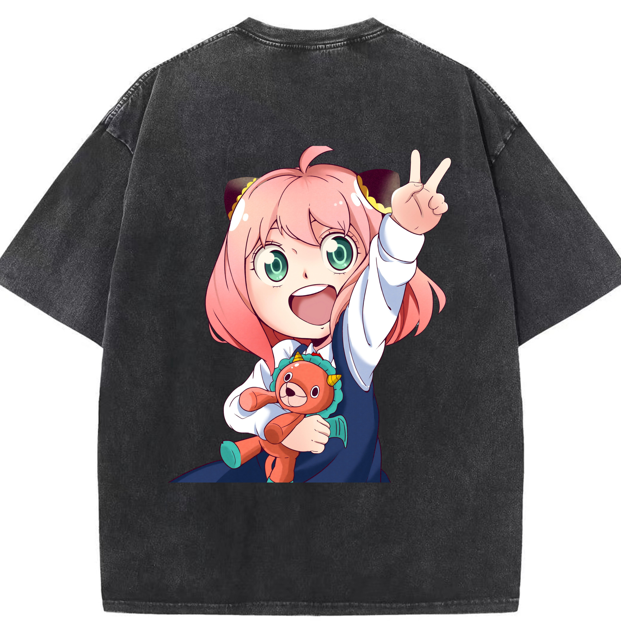 （画像用） SPY×FAMILY间谍家家酒 綿100% ヴィンテージ風 半袖Tシャツ（背面プリント）