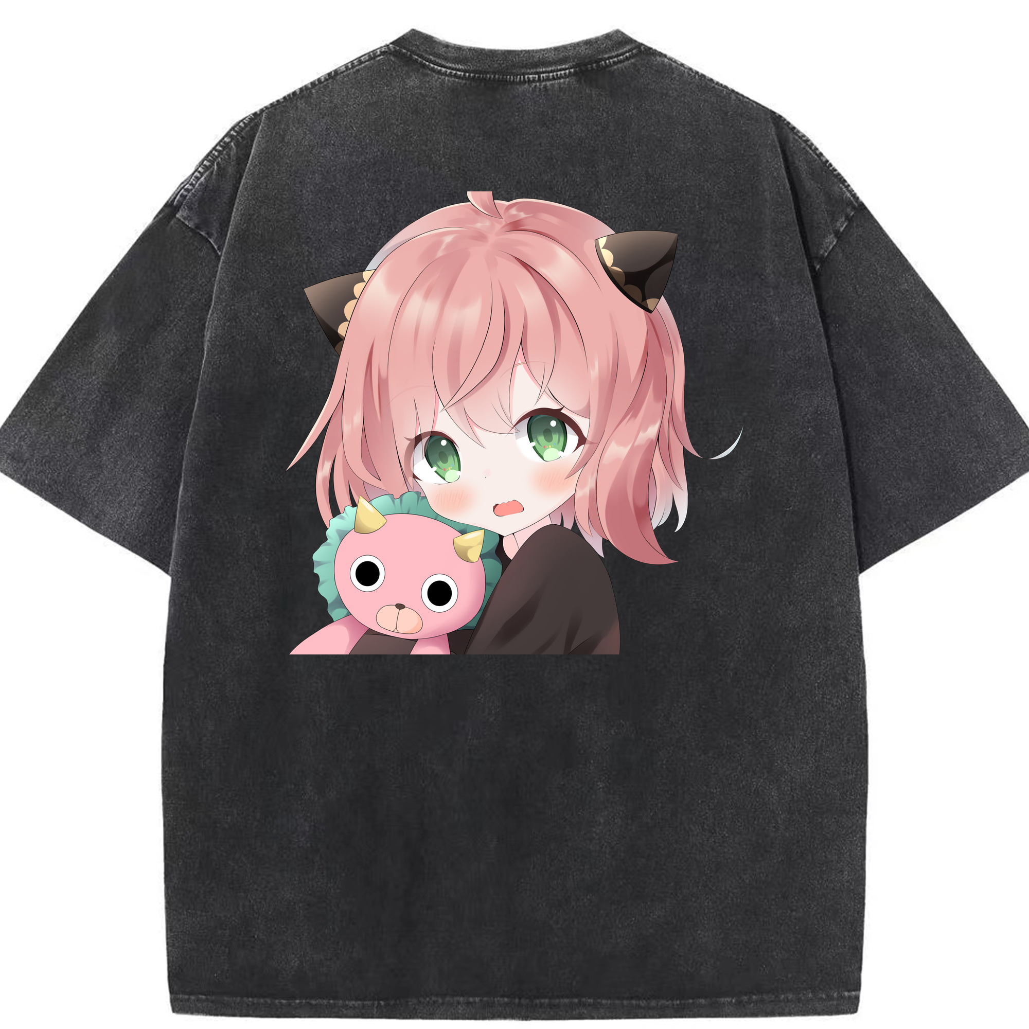 （画像用） SPY×FAMILY间谍家家酒 綿100% ヴィンテージ風 半袖Tシャツ（背面プリント）