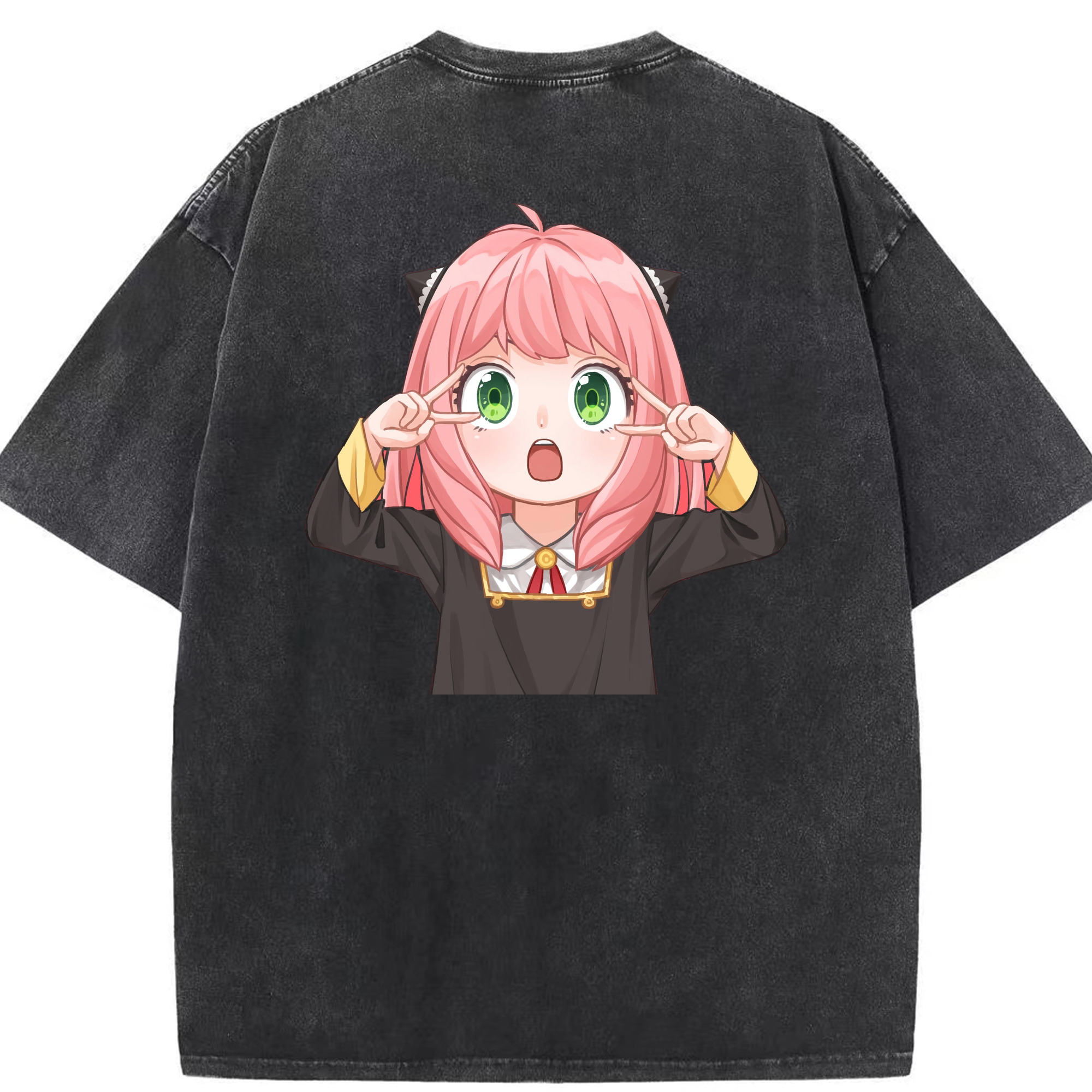 （画像用） SPY×FAMILY间谍家家酒 綿100% ヴィンテージ風 半袖Tシャツ（背面プリント）