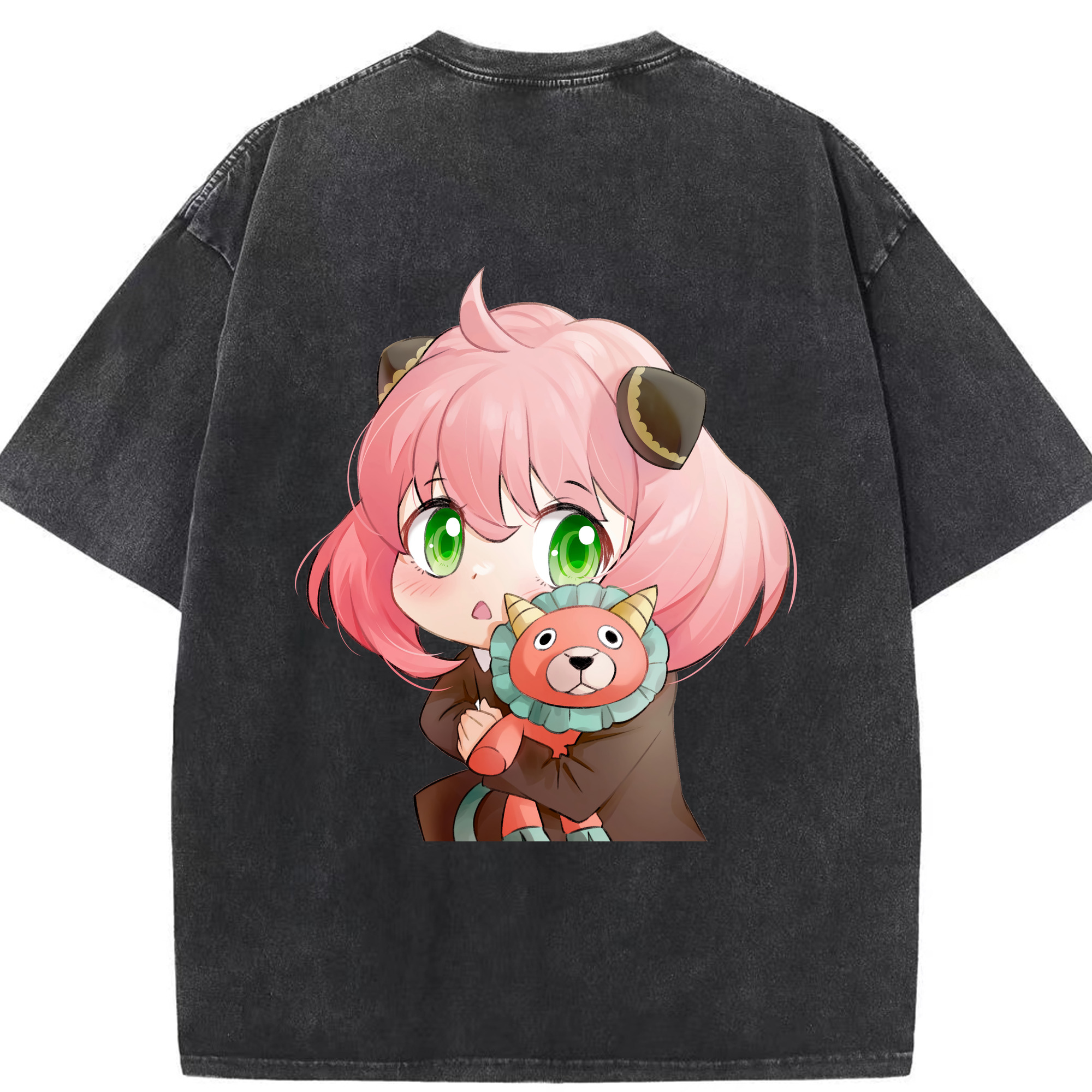 （画像用） SPY×FAMILY间谍家家酒 綿100% ヴィンテージ風 半袖Tシャツ（背面プリント）