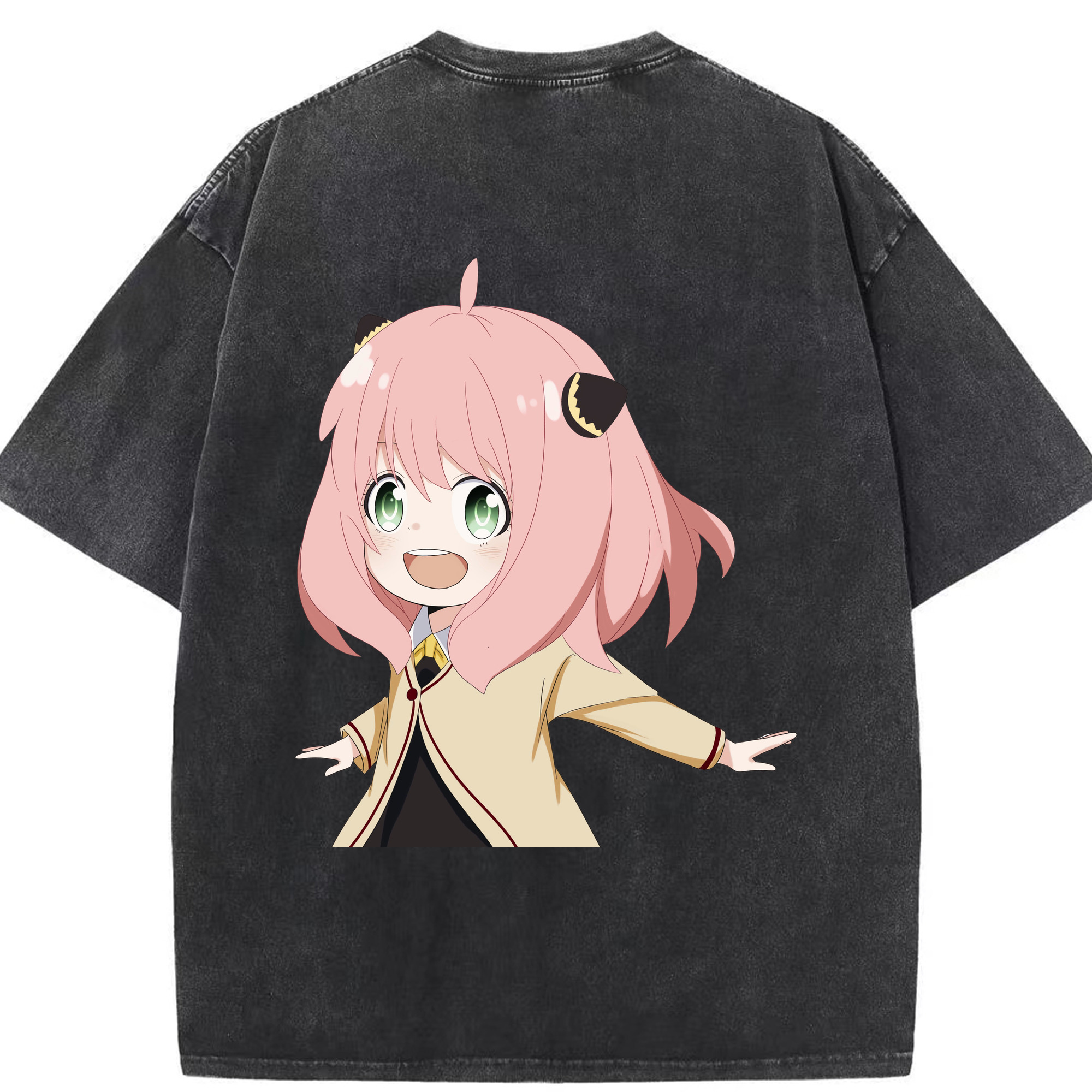 （画像用） SPY×FAMILY间谍家家酒 綿100% ヴィンテージ風 半袖Tシャツ（背面プリント）