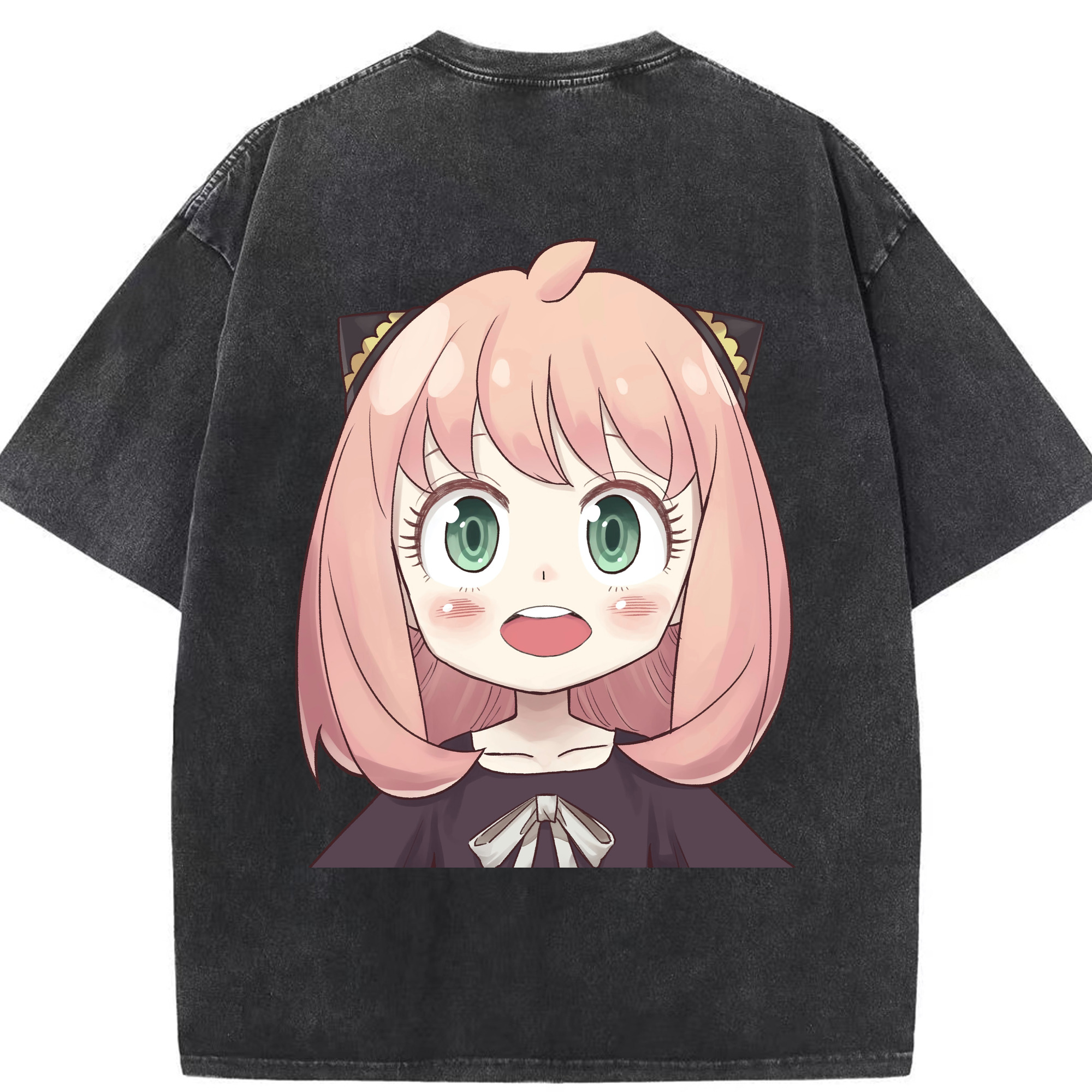 （画像用） SPY×FAMILY间谍家家酒 綿100% ヴィンテージ風 半袖Tシャツ（背面プリント）