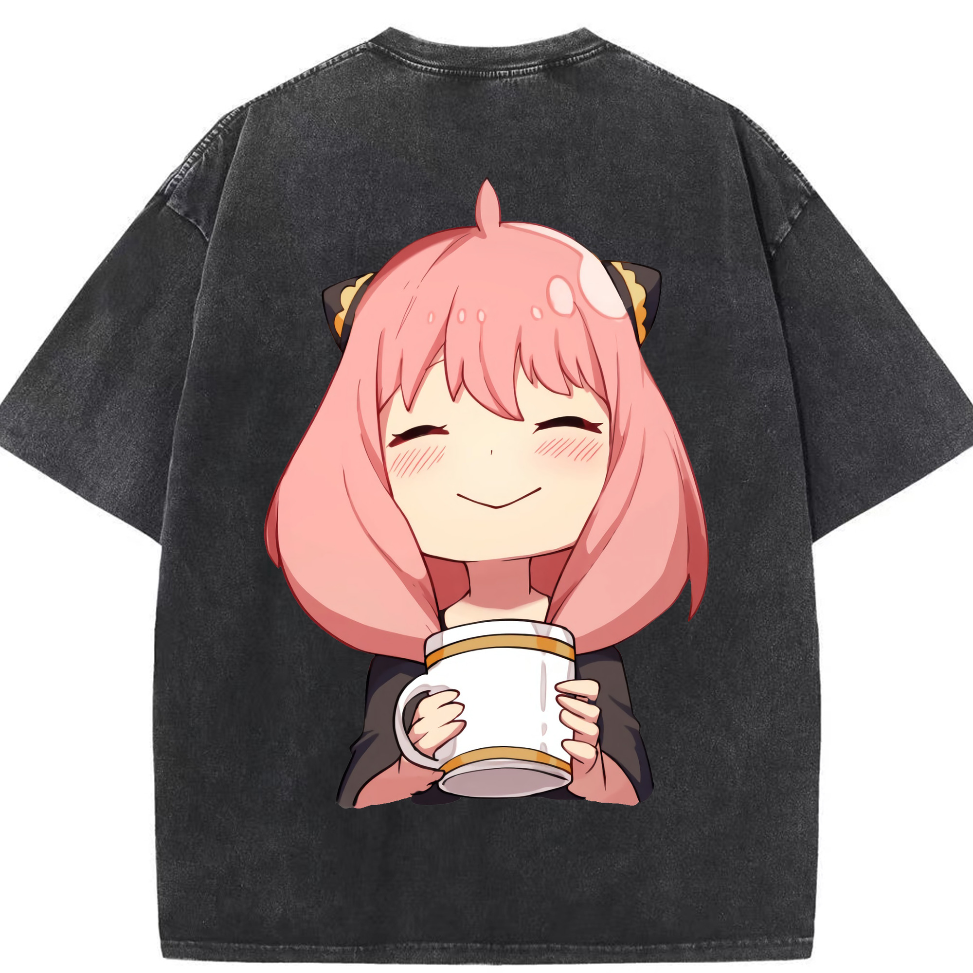 （画像用） SPY×FAMILY间谍家家酒 綿100% ヴィンテージ風 半袖Tシャツ（背面プリント）