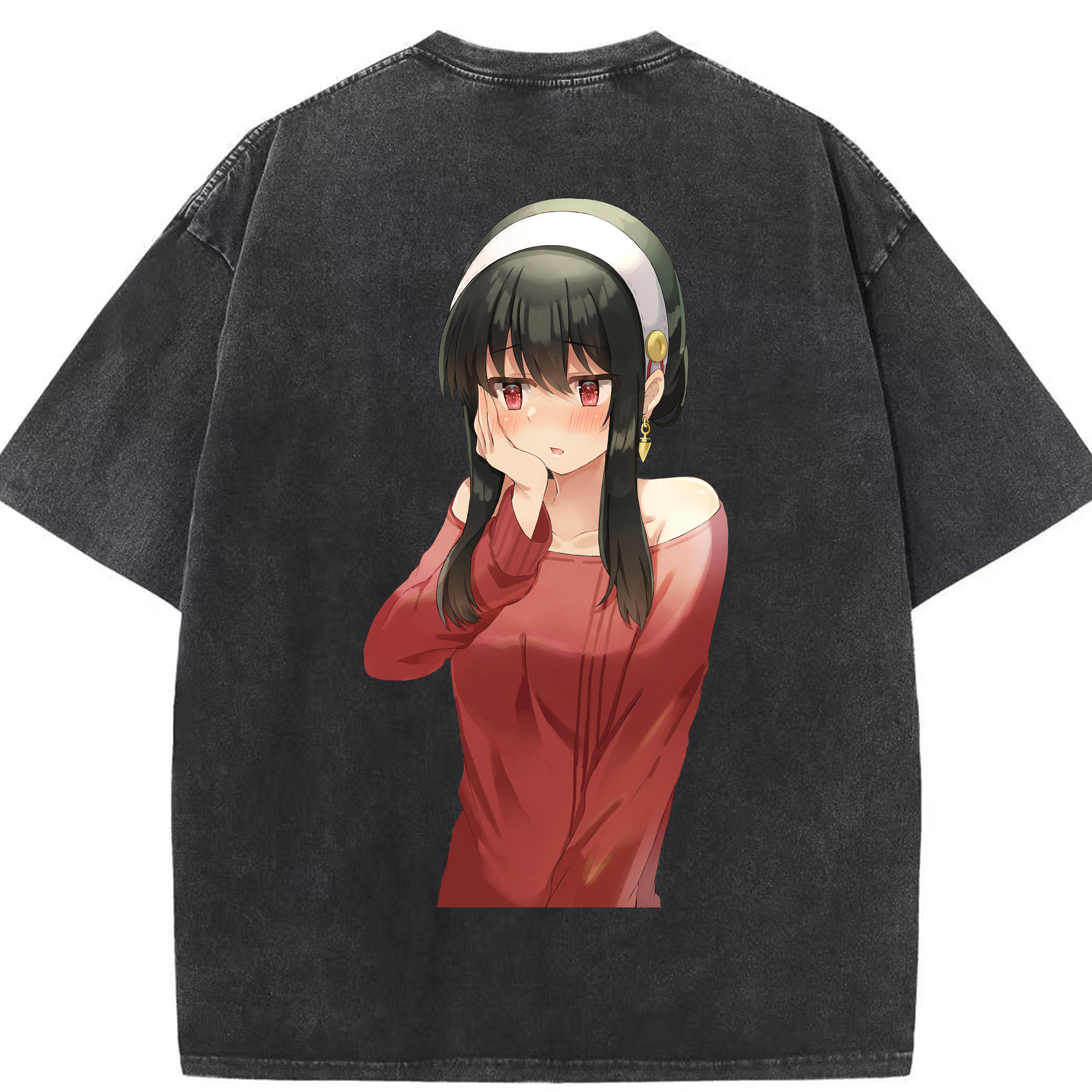 （画像用） SPY×FAMILY间谍家家酒 綿100% ヴィンテージ風 半袖Tシャツ（背面プリント）
