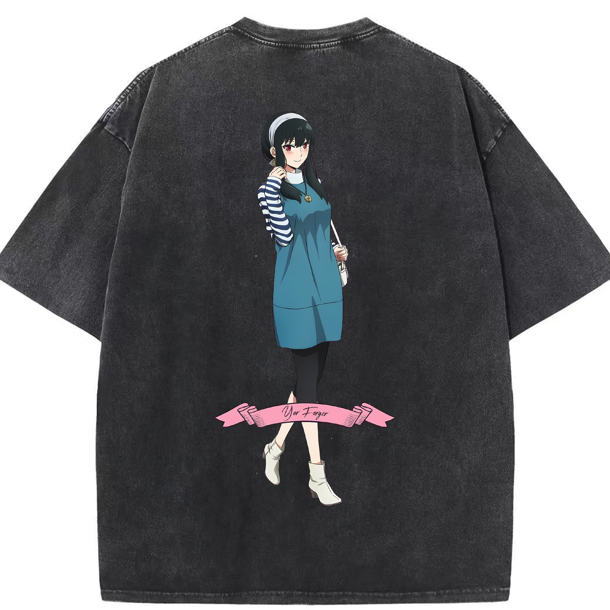 （画像用） SPY×FAMILY间谍家家酒 綿100% ヴィンテージ風 半袖Tシャツ（背面プリント）