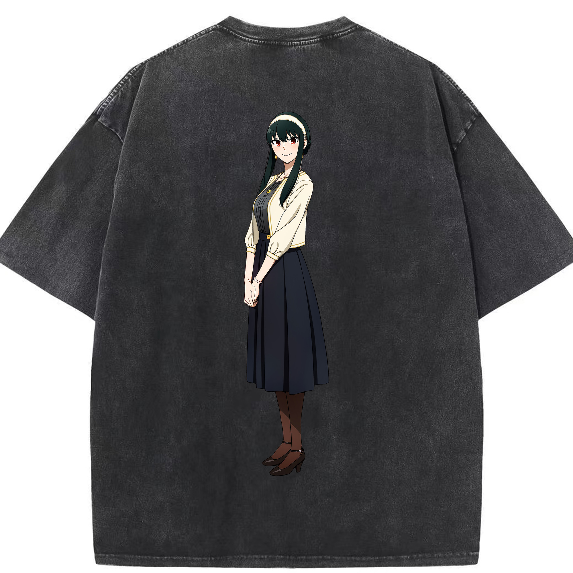 （画像用） SPY×FAMILY间谍家家酒 綿100% ヴィンテージ風 半袖Tシャツ（背面プリント）
