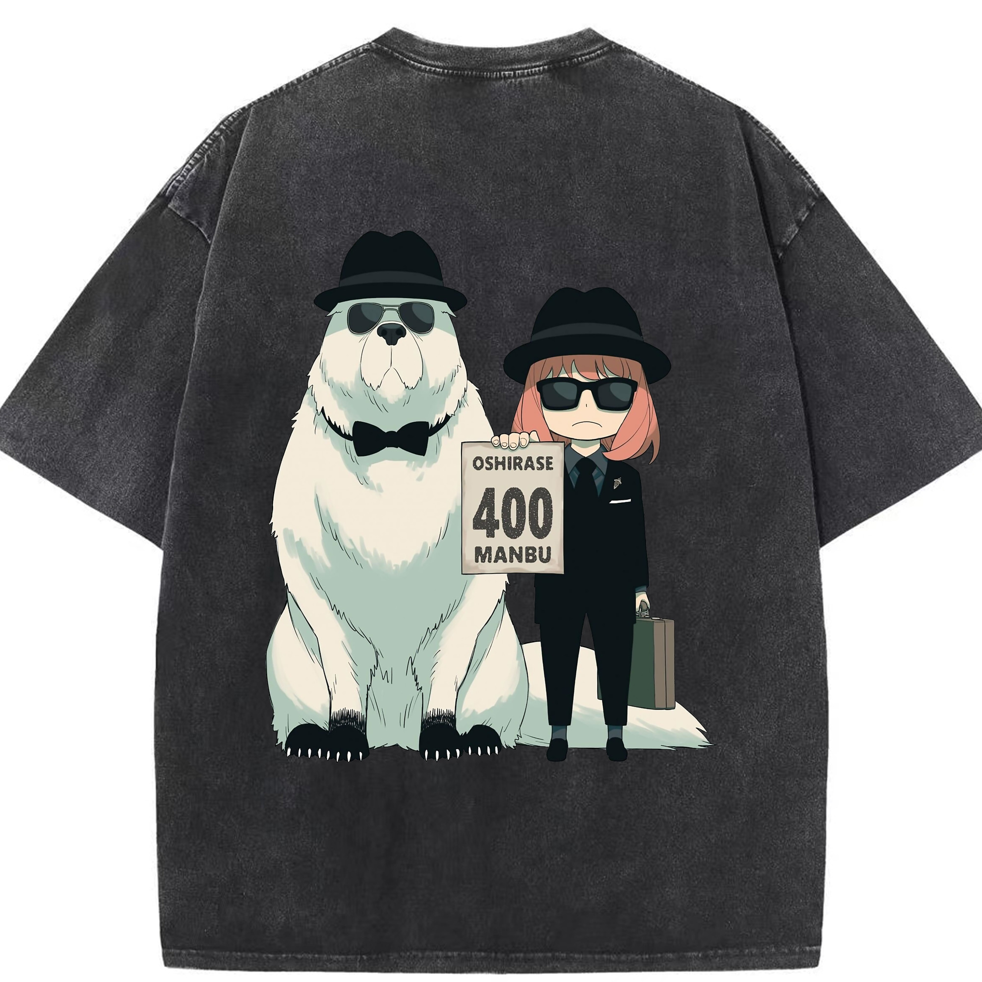 （画像用） SPY×FAMILY间谍家家酒 綿100% ヴィンテージ風 半袖Tシャツ（背面プリント）
