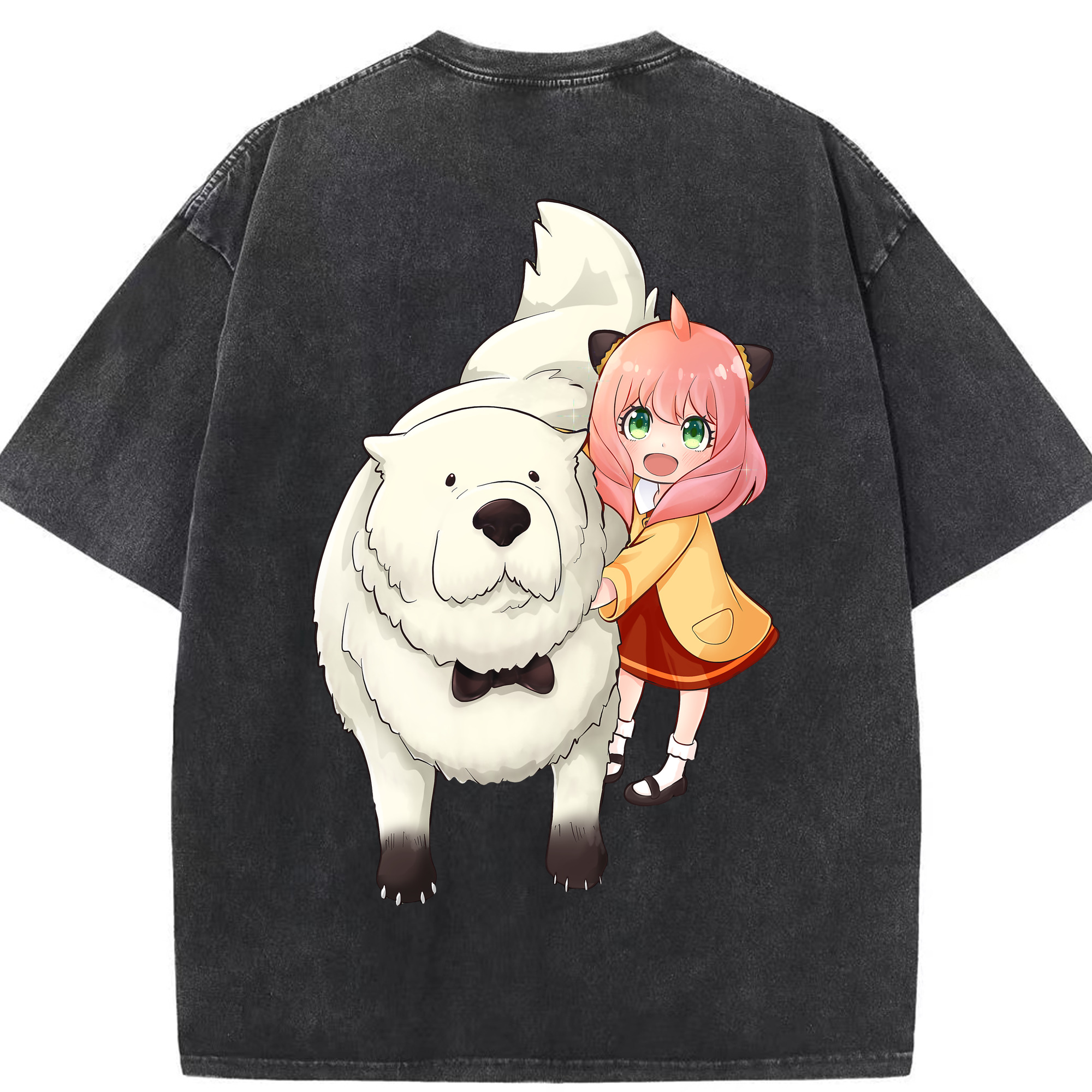 （画像用） SPY×FAMILY间谍家家酒 綿100% ヴィンテージ風 半袖Tシャツ（背面プリント）