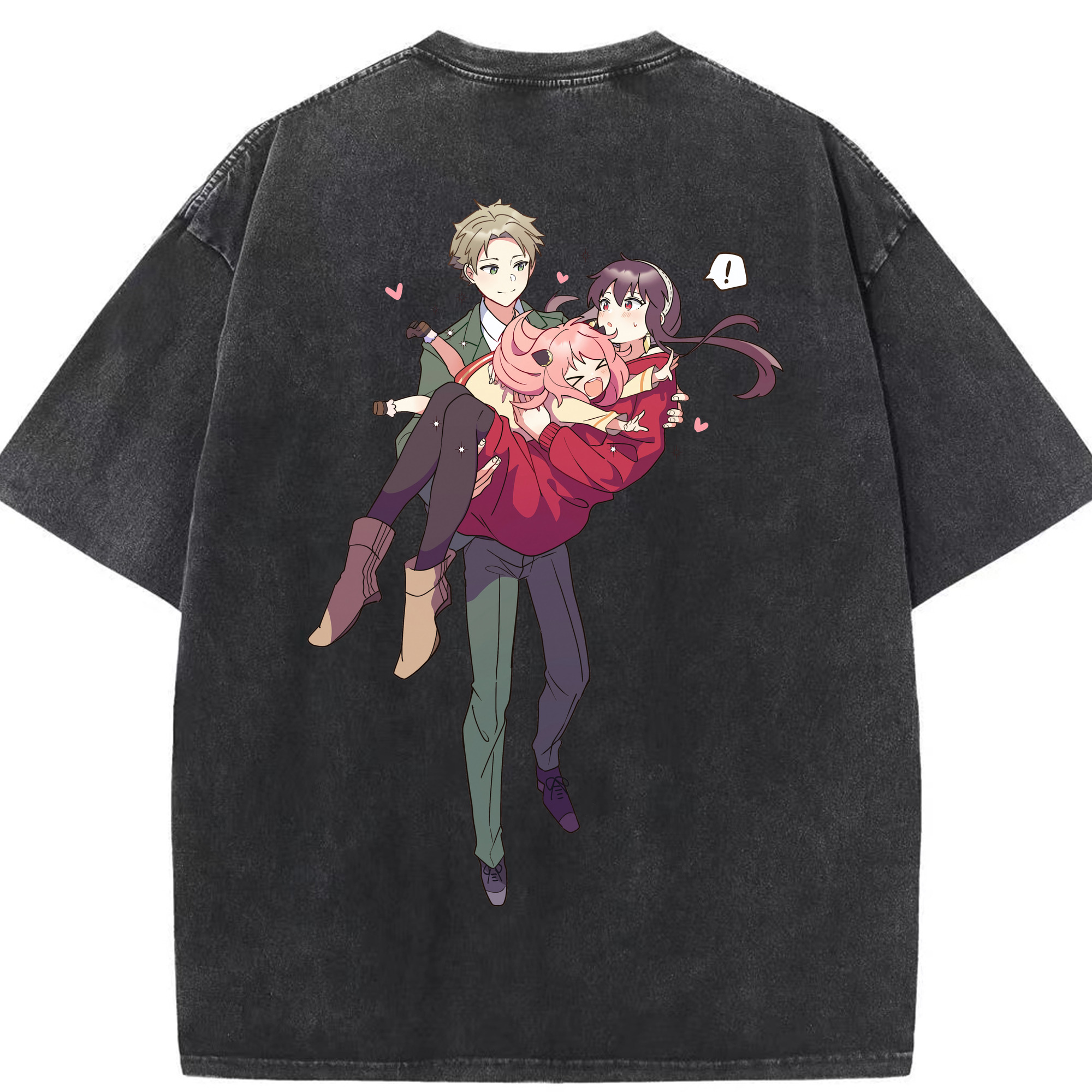（画像用） SPY×FAMILY间谍家家酒 綿100% ヴィンテージ風 半袖Tシャツ（背面プリント）