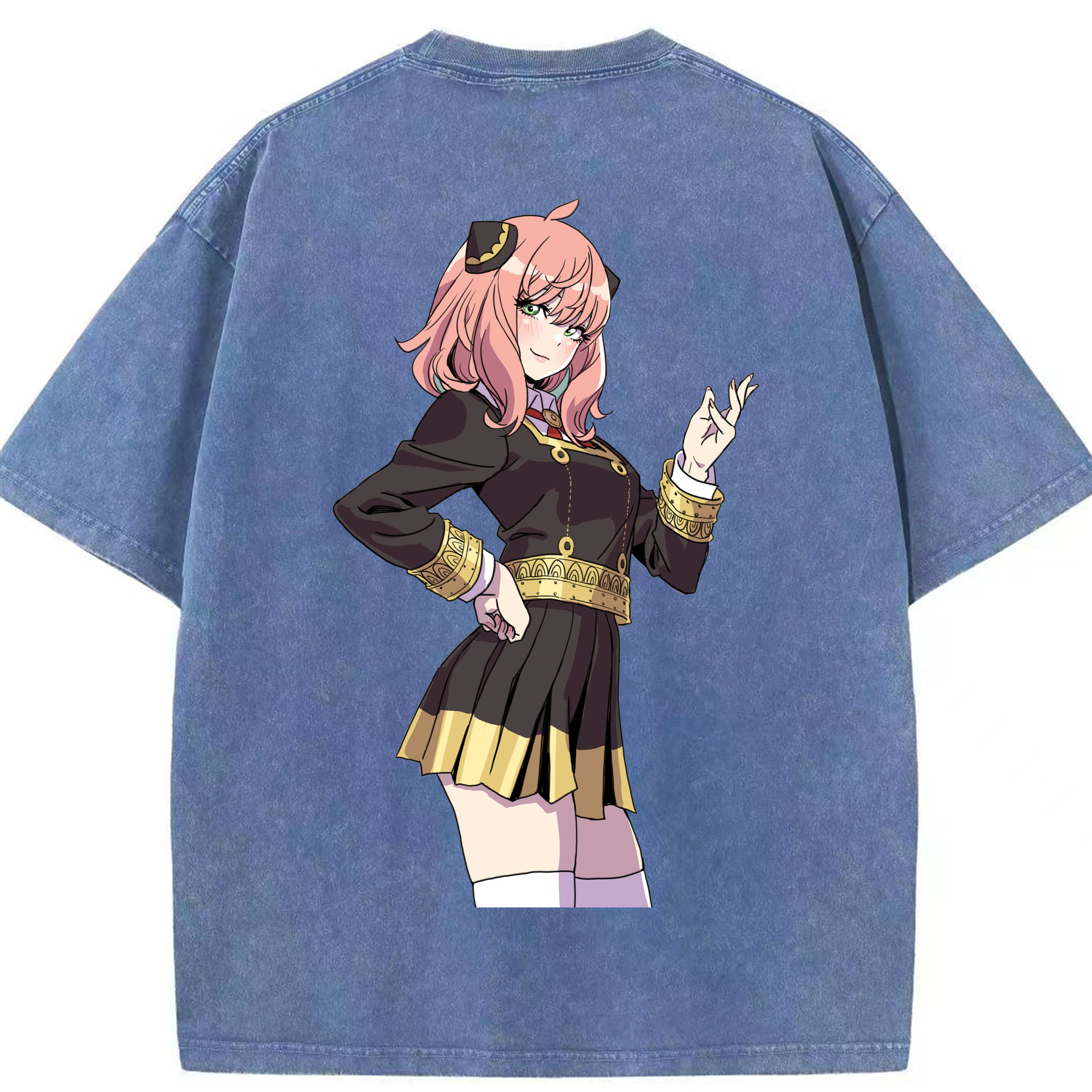（画像用） SPY×FAMILY间谍家家酒 綿100% ヴィンテージ風 半袖Tシャツ（背面プリント）