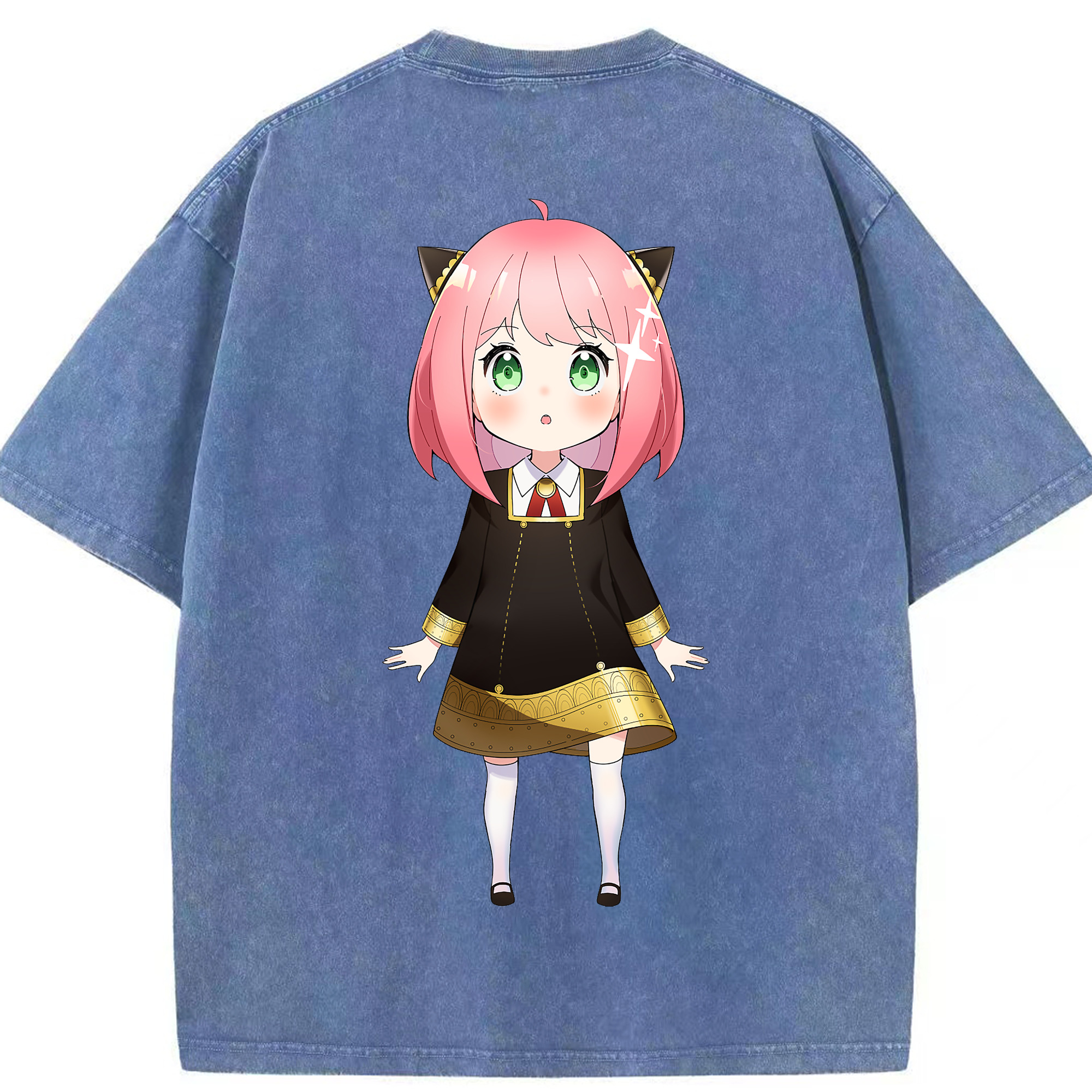 （画像用） SPY×FAMILY间谍家家酒 綿100% ヴィンテージ風 半袖Tシャツ（背面プリント）