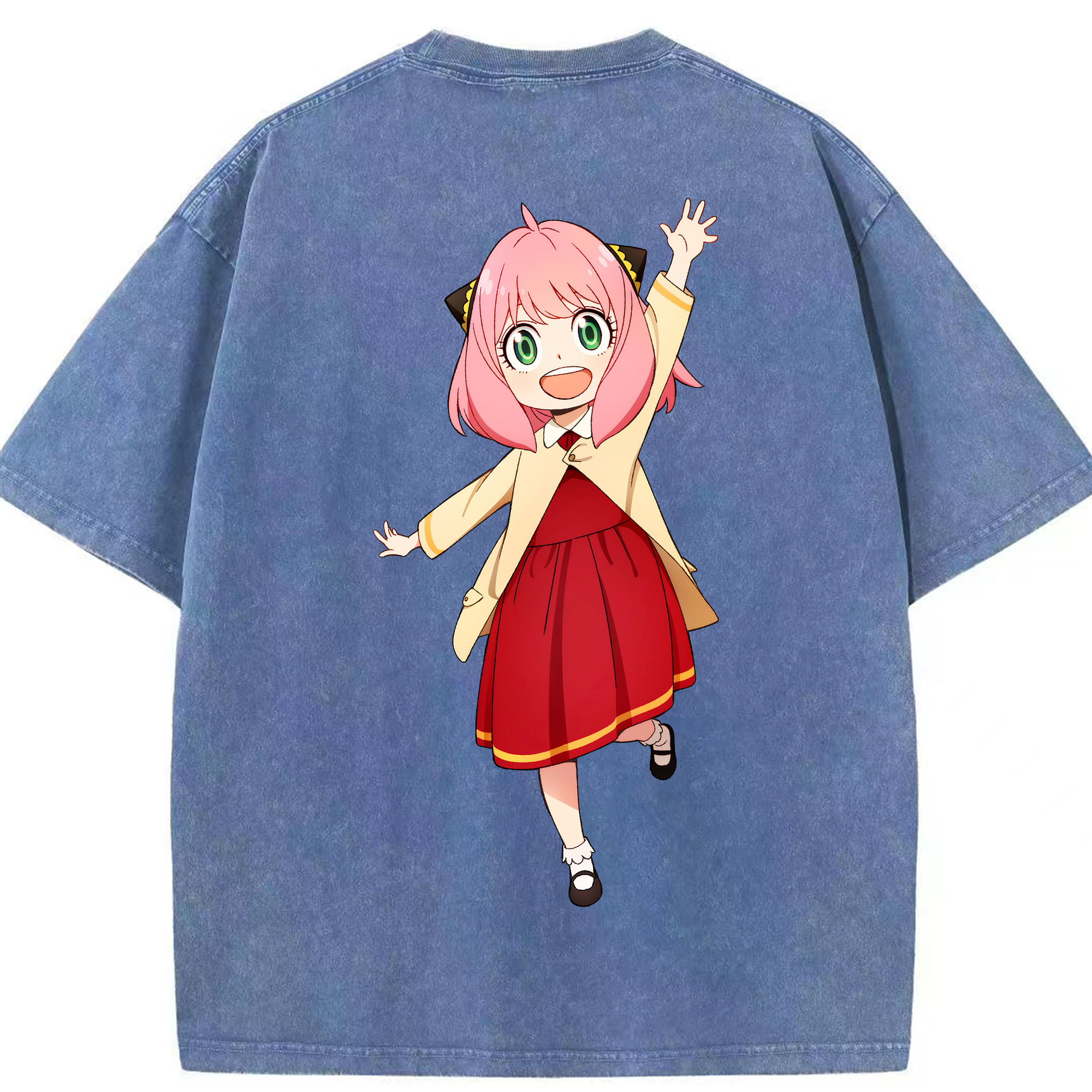 （画像用） SPY×FAMILY间谍家家酒 綿100% ヴィンテージ風 半袖Tシャツ（背面プリント）