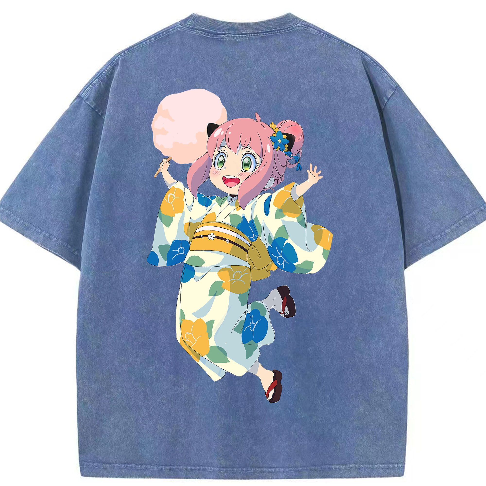 （画像用） SPY×FAMILY间谍家家酒 綿100% ヴィンテージ風 半袖Tシャツ（背面プリント）