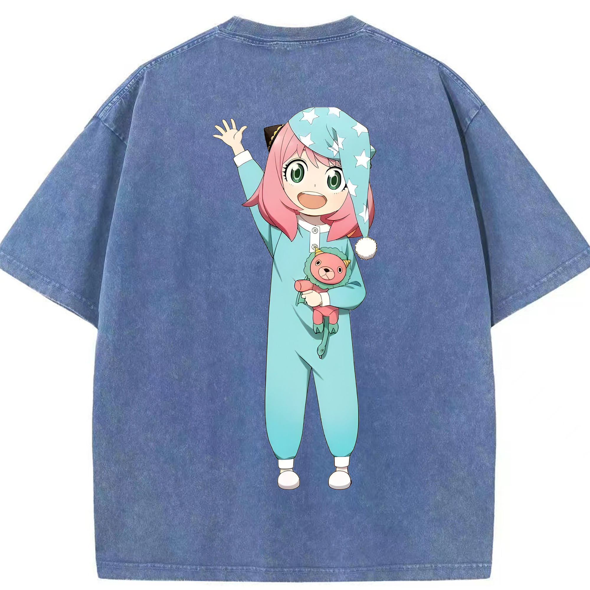 （画像用） SPY×FAMILY间谍家家酒 綿100% ヴィンテージ風 半袖Tシャツ（背面プリント）