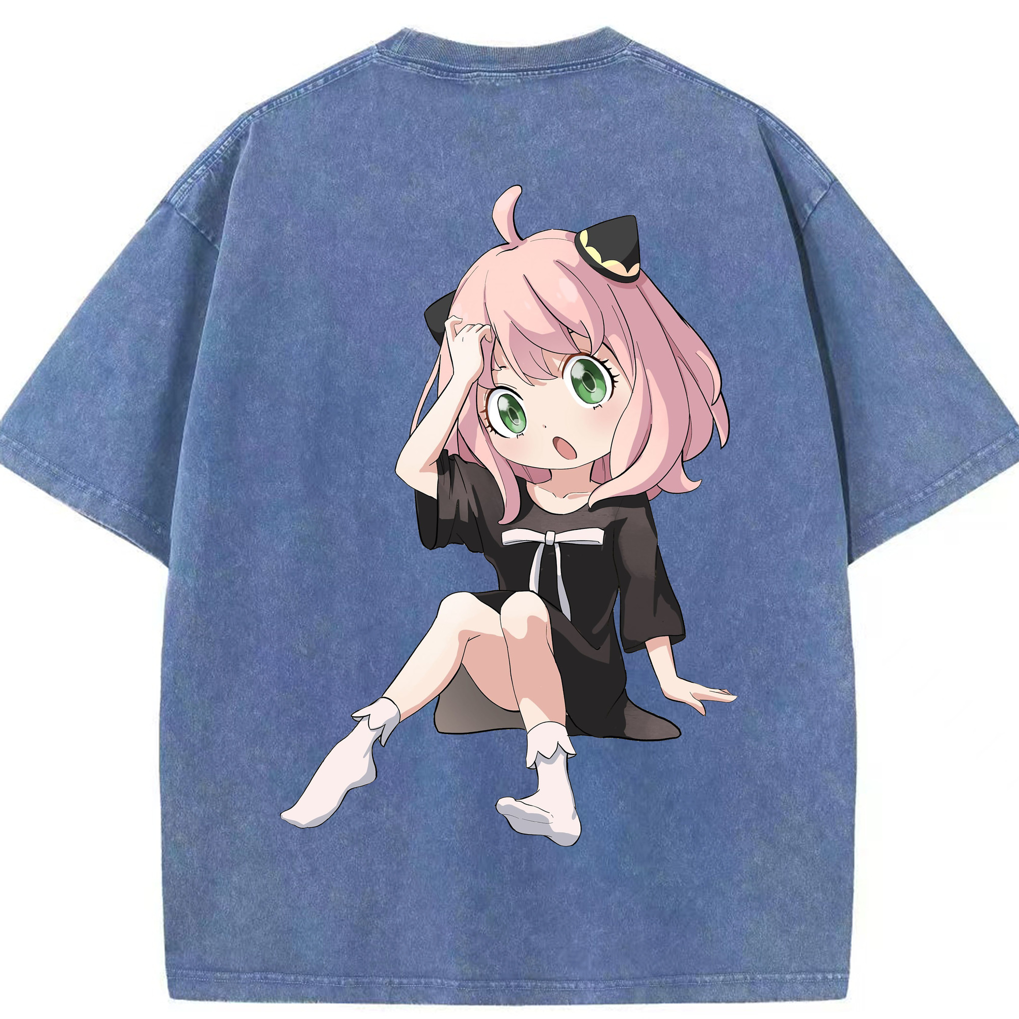 （画像用） SPY×FAMILY间谍家家酒 綿100% ヴィンテージ風 半袖Tシャツ（背面プリント）