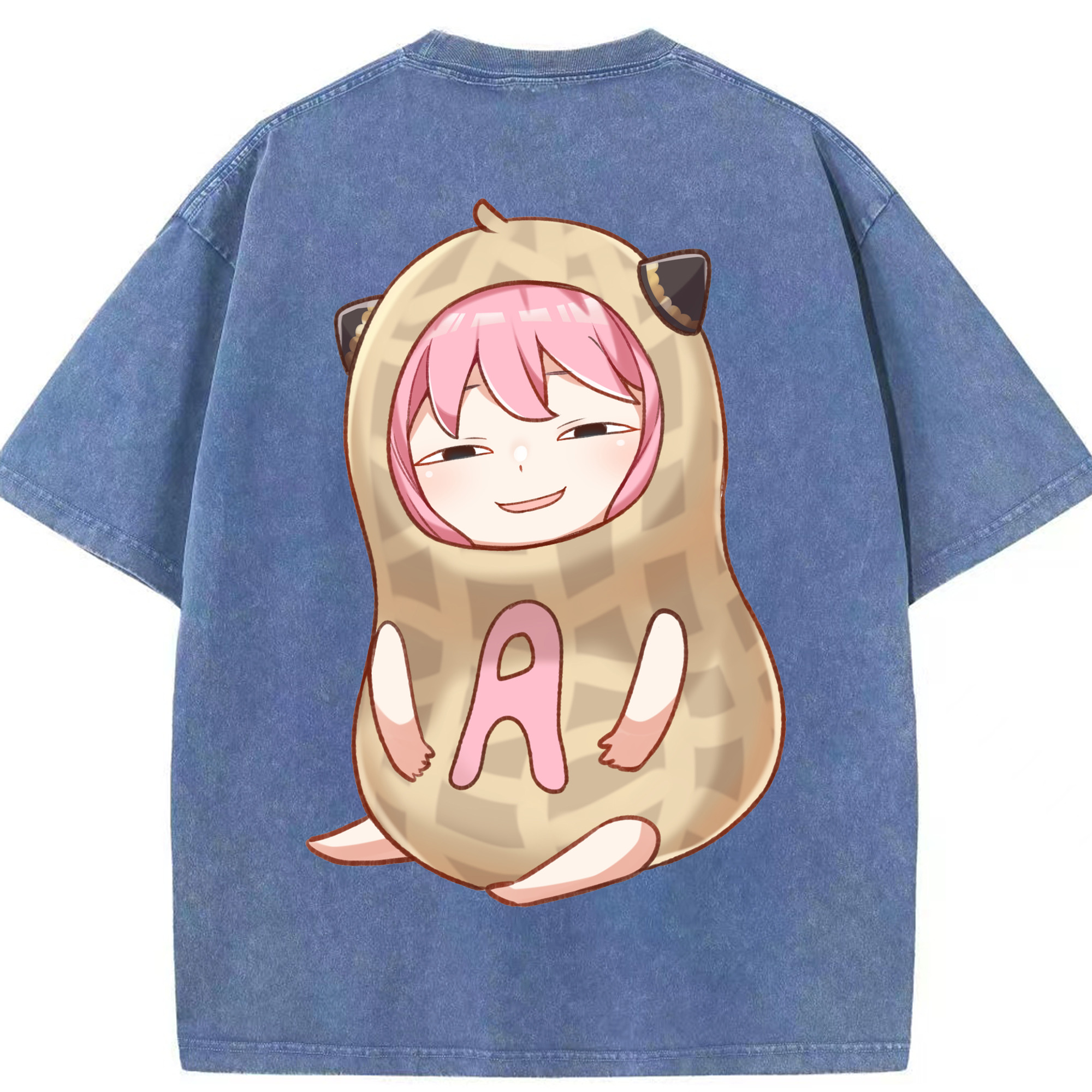 （画像用） SPY×FAMILY间谍家家酒 綿100% ヴィンテージ風 半袖Tシャツ（背面プリント）