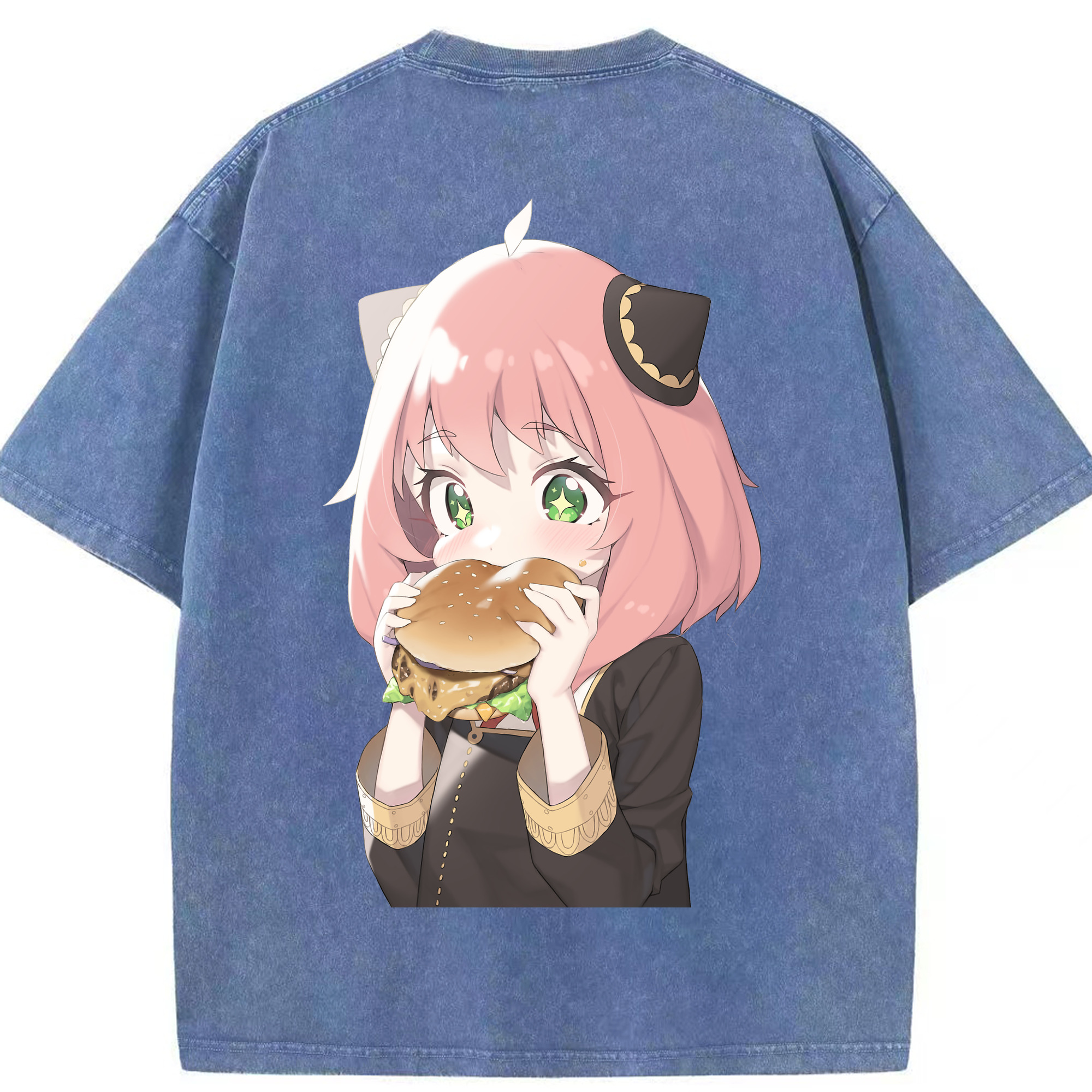 （画像用） SPY×FAMILY间谍家家酒 綿100% ヴィンテージ風 半袖Tシャツ（背面プリント）
