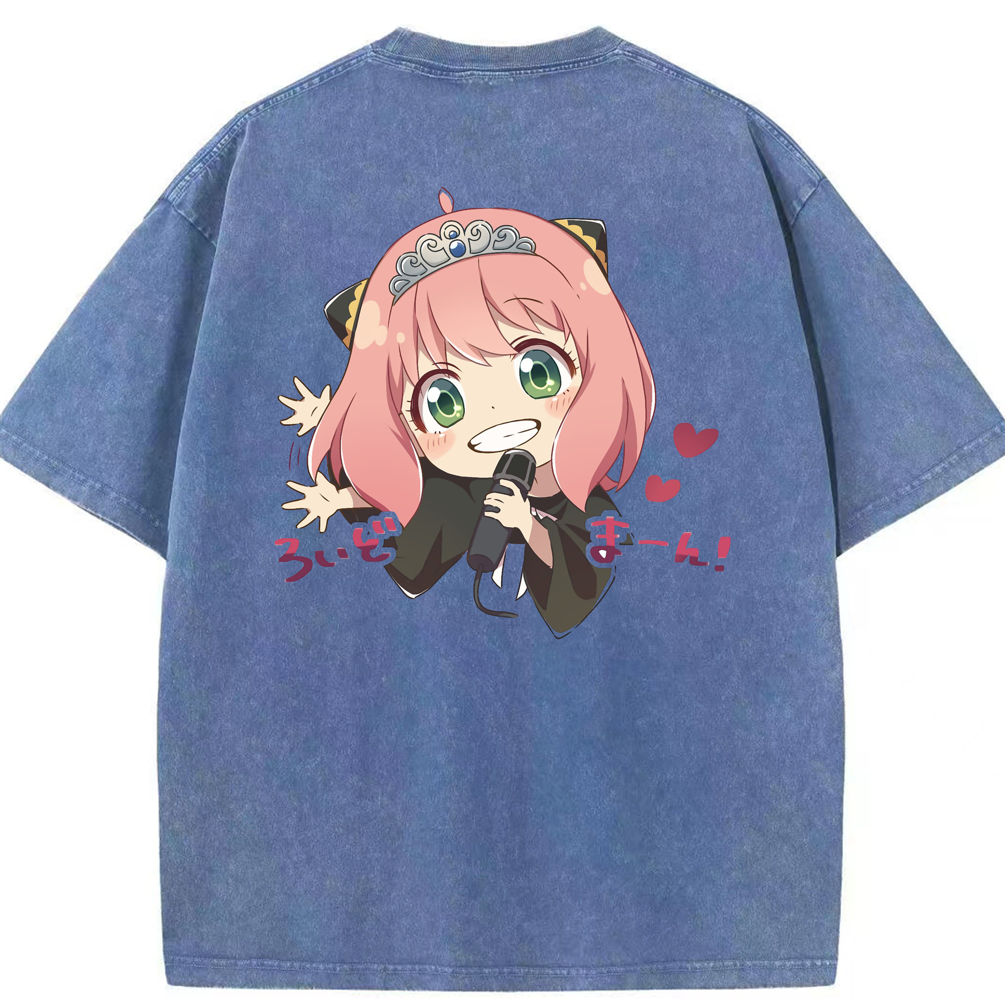（画像用） SPY×FAMILY间谍家家酒 綿100% ヴィンテージ風 半袖Tシャツ（背面プリント）