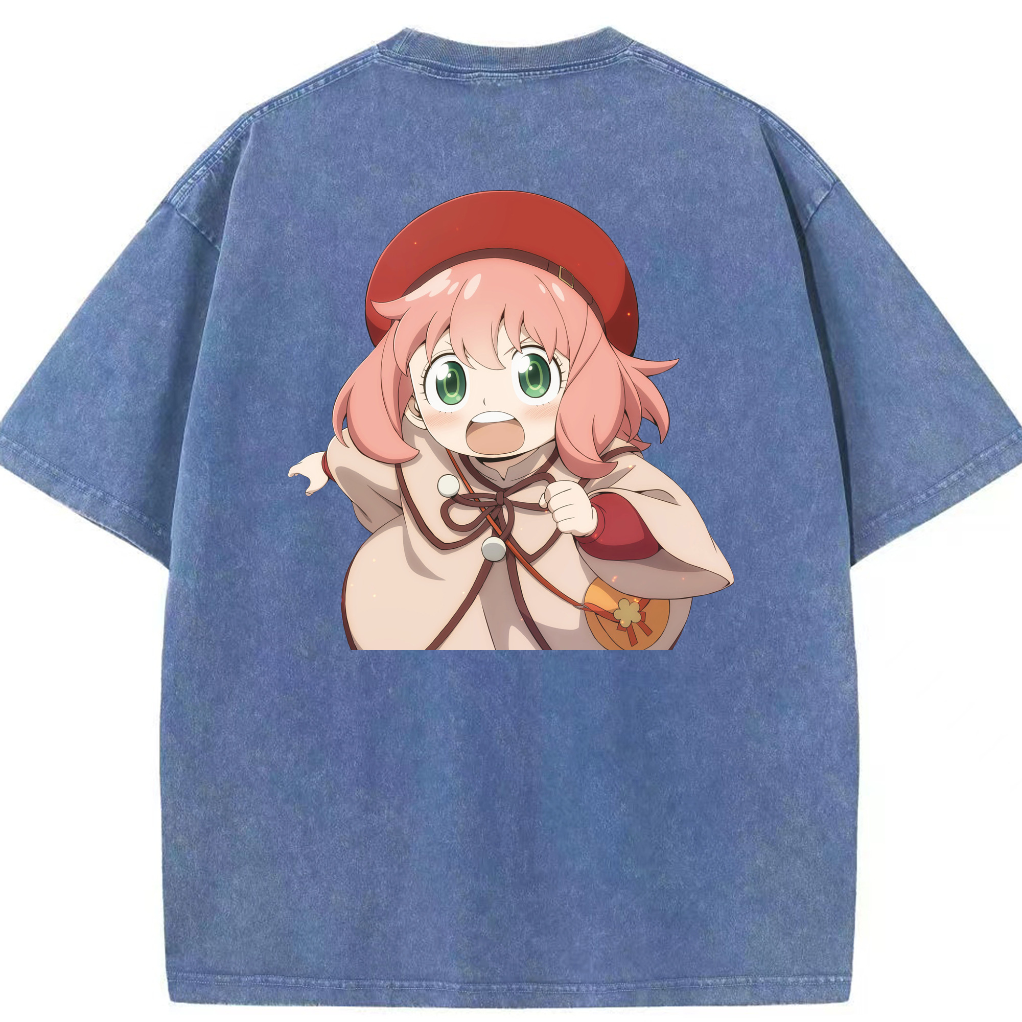 （画像用） SPY×FAMILY间谍家家酒 綿100% ヴィンテージ風 半袖Tシャツ（背面プリント）