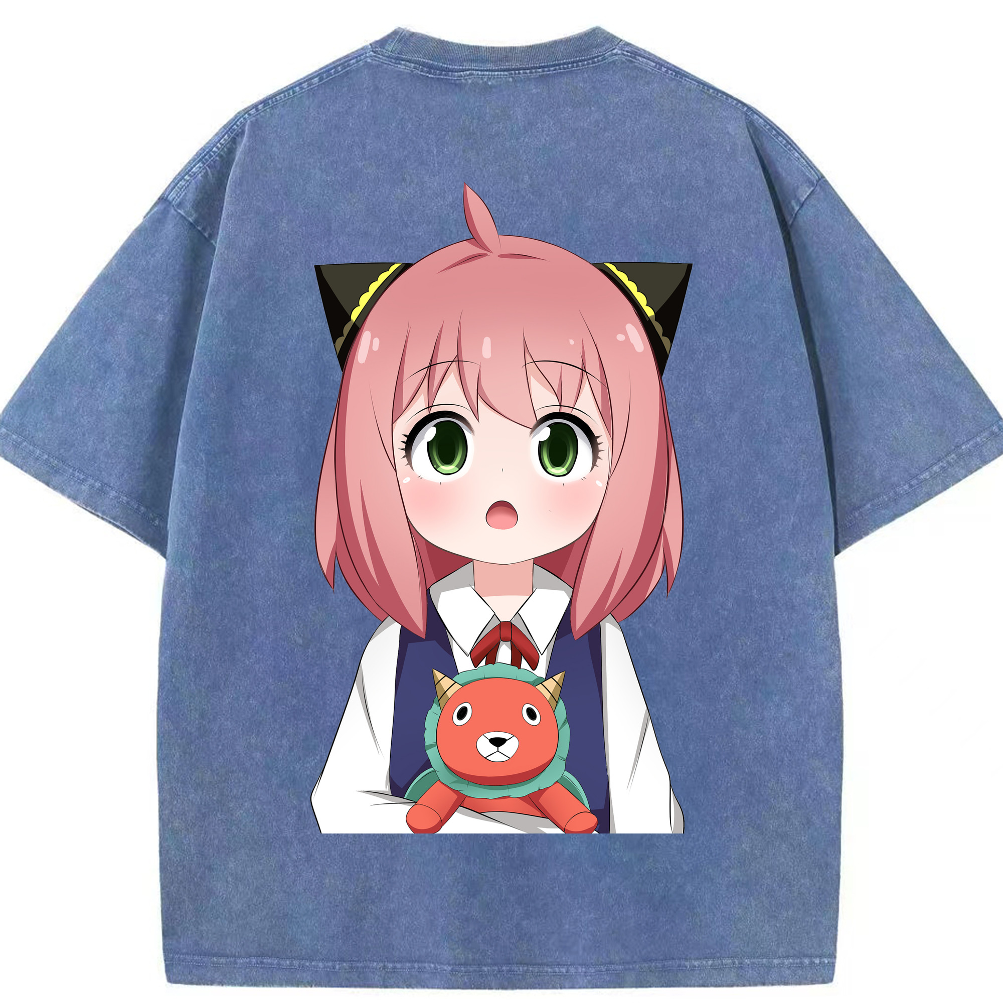 （画像用） SPY×FAMILY间谍家家酒 綿100% ヴィンテージ風 半袖Tシャツ（背面プリント）