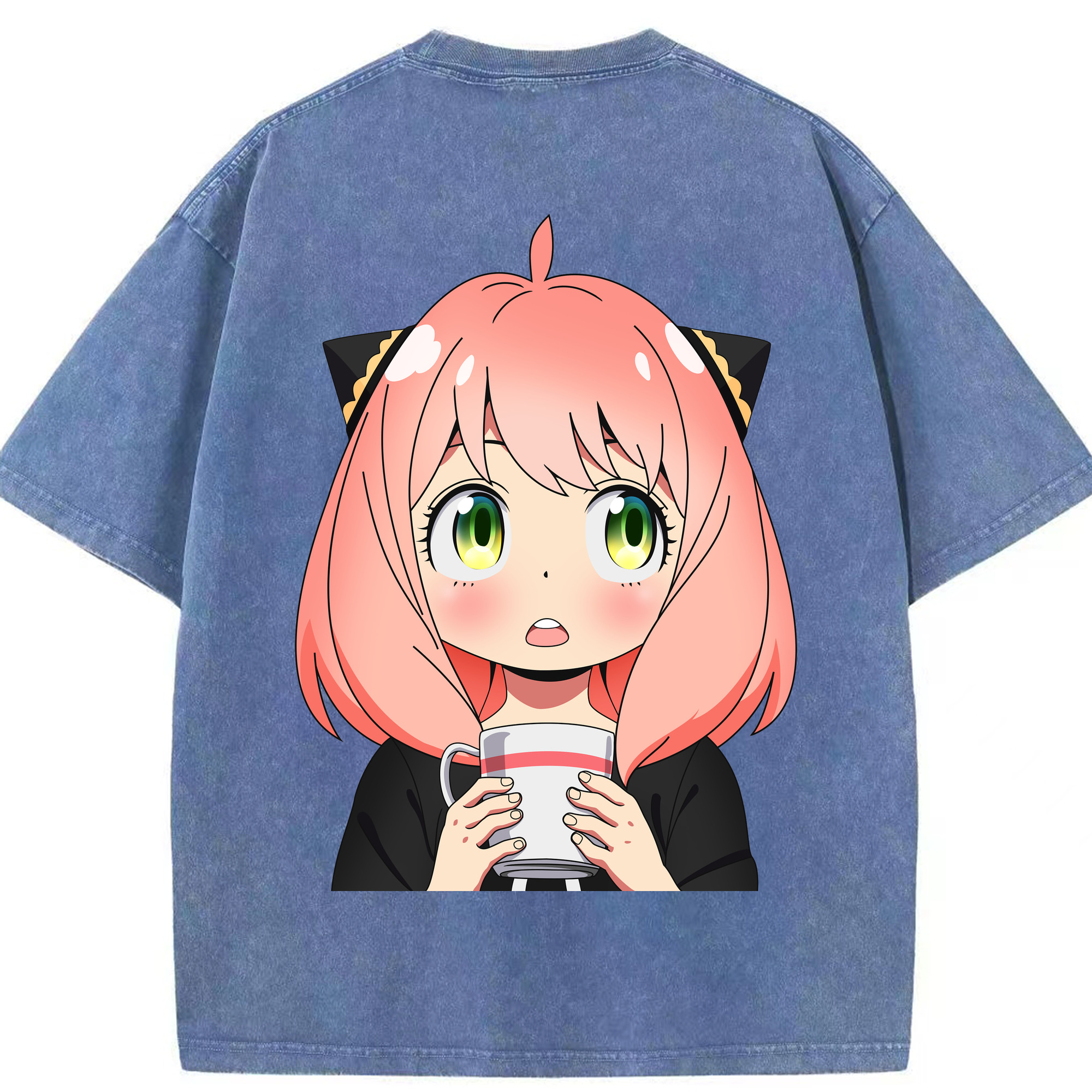 （画像用） SPY×FAMILY间谍家家酒 綿100% ヴィンテージ風 半袖Tシャツ（背面プリント）