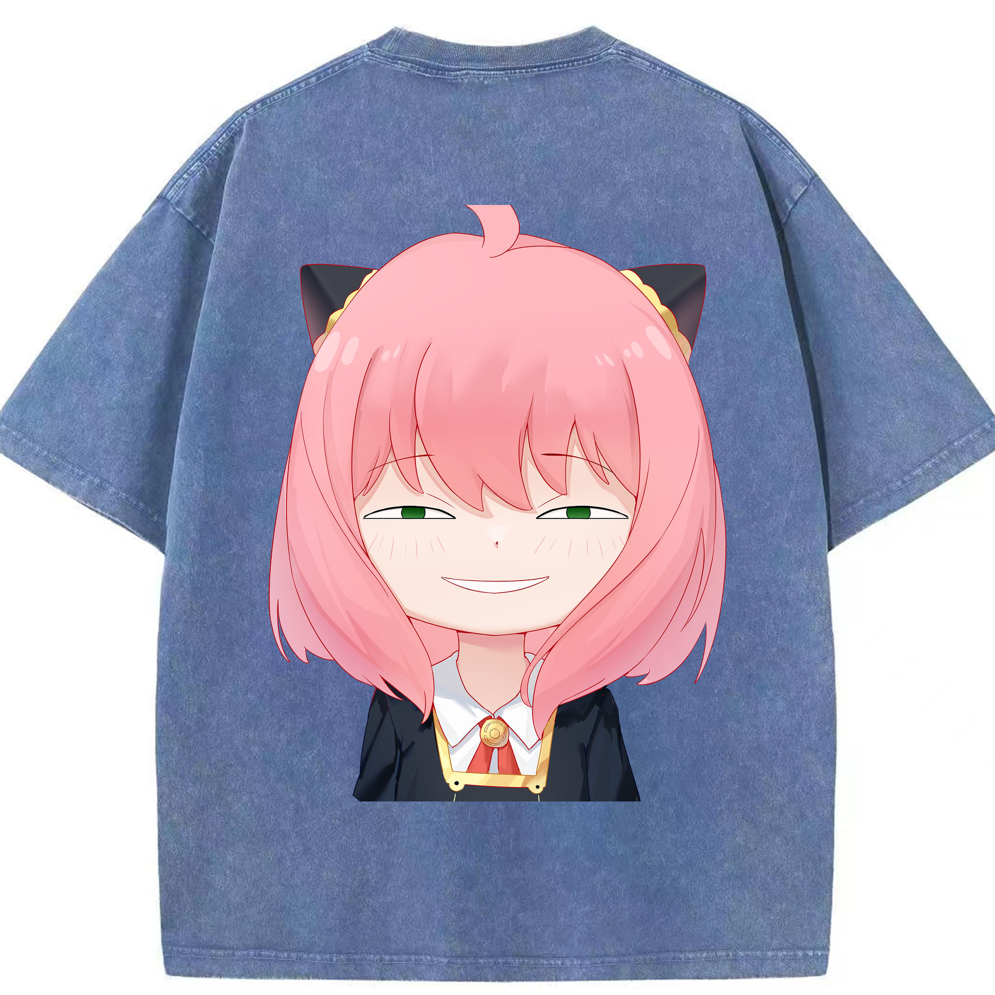 （画像用） SPY×FAMILY间谍家家酒 綿100% ヴィンテージ風 半袖Tシャツ（背面プリント）