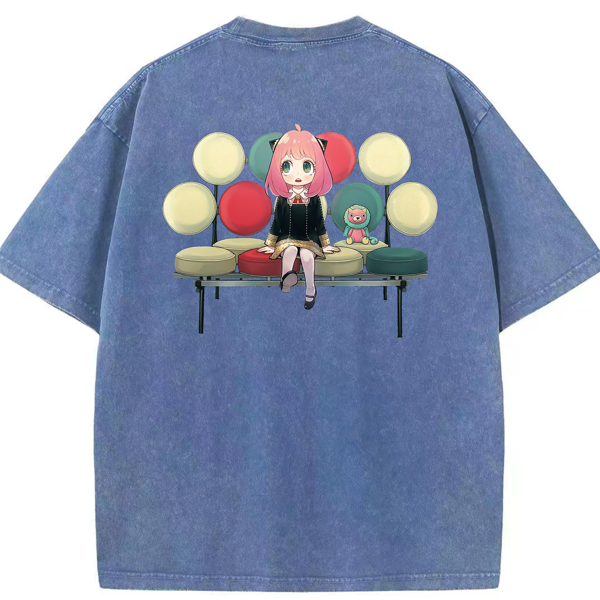 （画像用） SPY×FAMILY间谍家家酒 綿100% ヴィンテージ風 半袖Tシャツ（背面プリント）