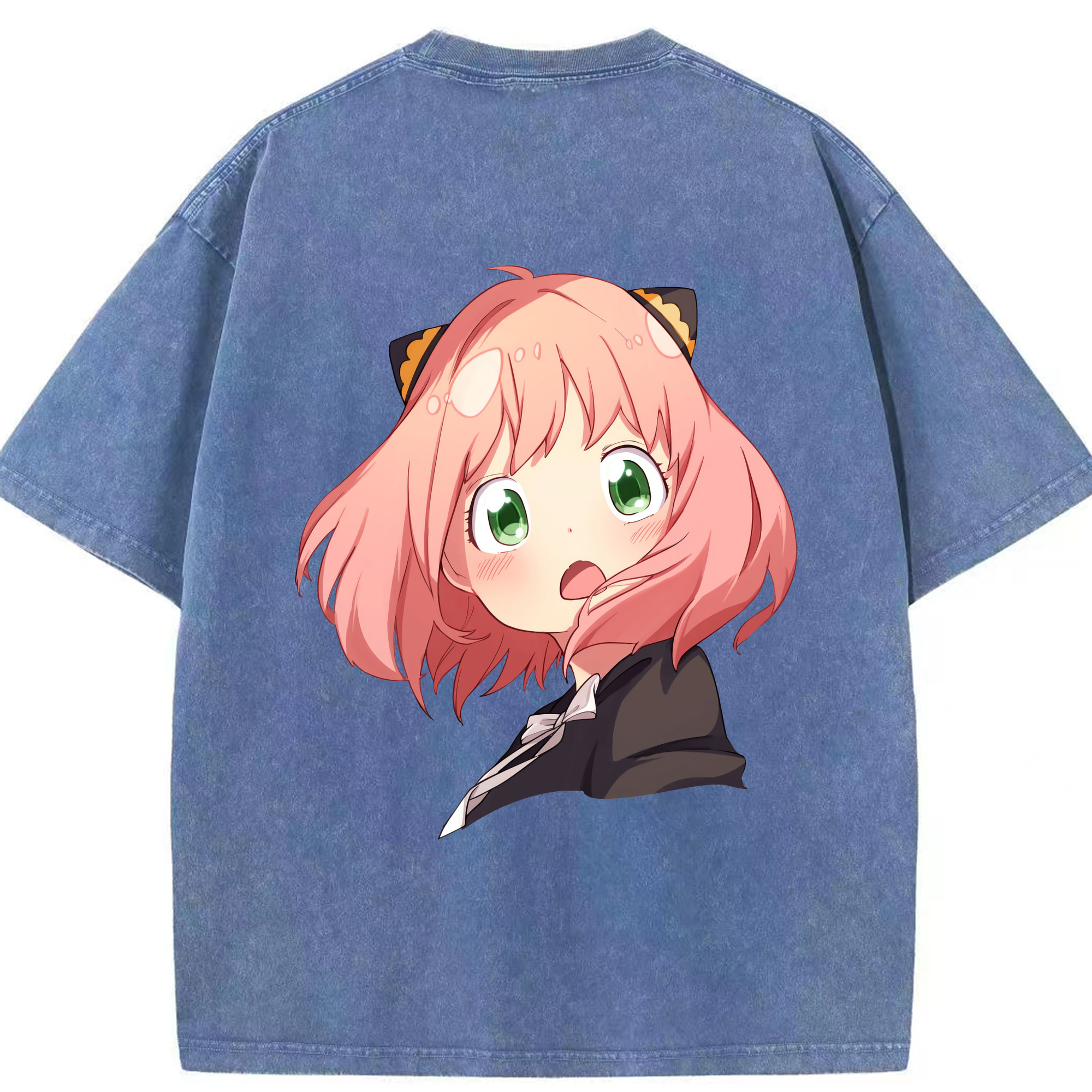 （画像用） SPY×FAMILY间谍家家酒 綿100% ヴィンテージ風 半袖Tシャツ（背面プリント）