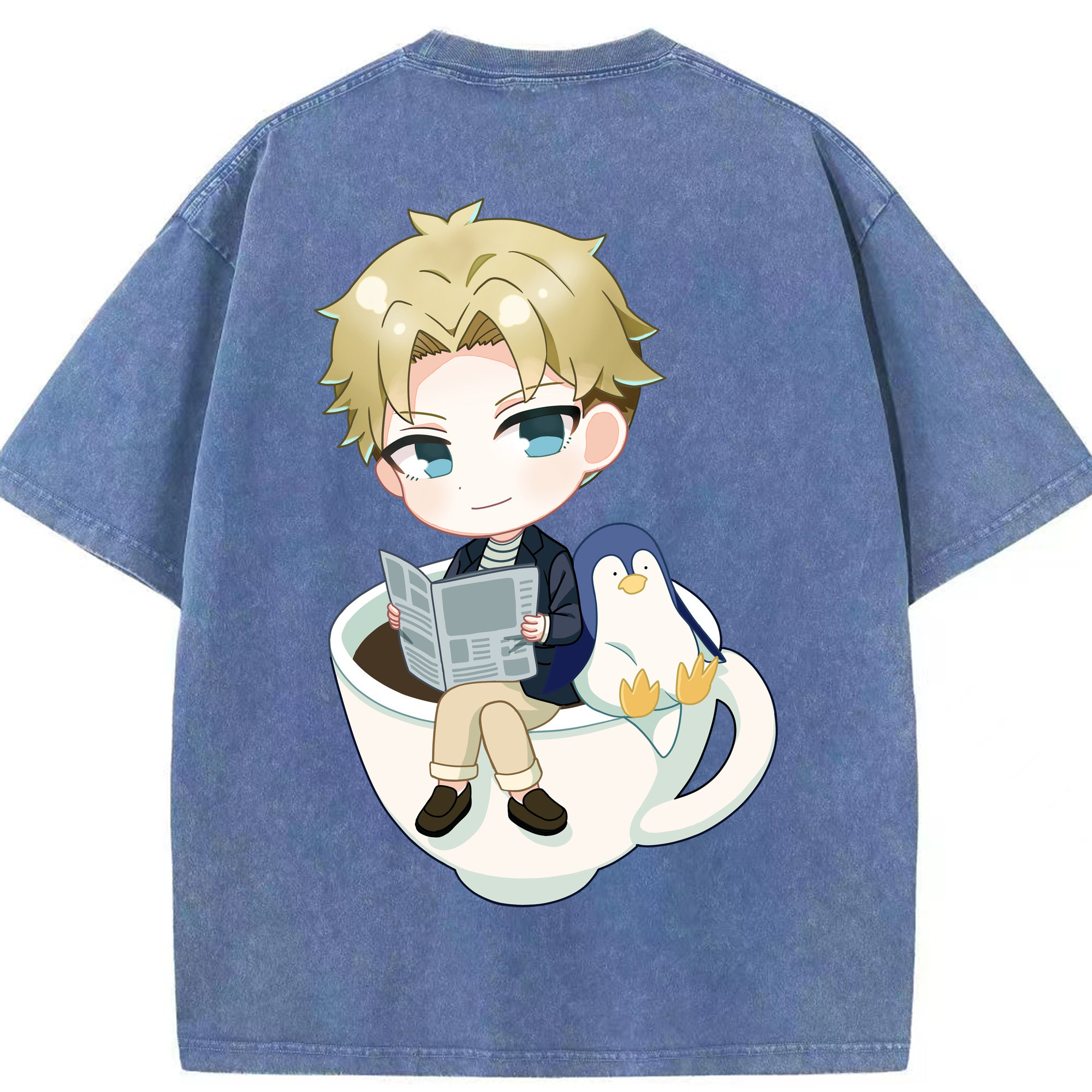 （画像用） SPY×FAMILY间谍家家酒 綿100% ヴィンテージ風 半袖Tシャツ（背面プリント）