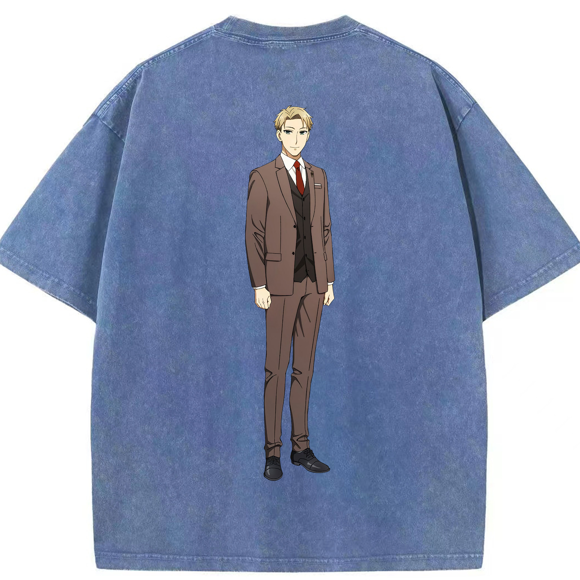 （画像用） SPY×FAMILY间谍家家酒 綿100% ヴィンテージ風 半袖Tシャツ（背面プリント）