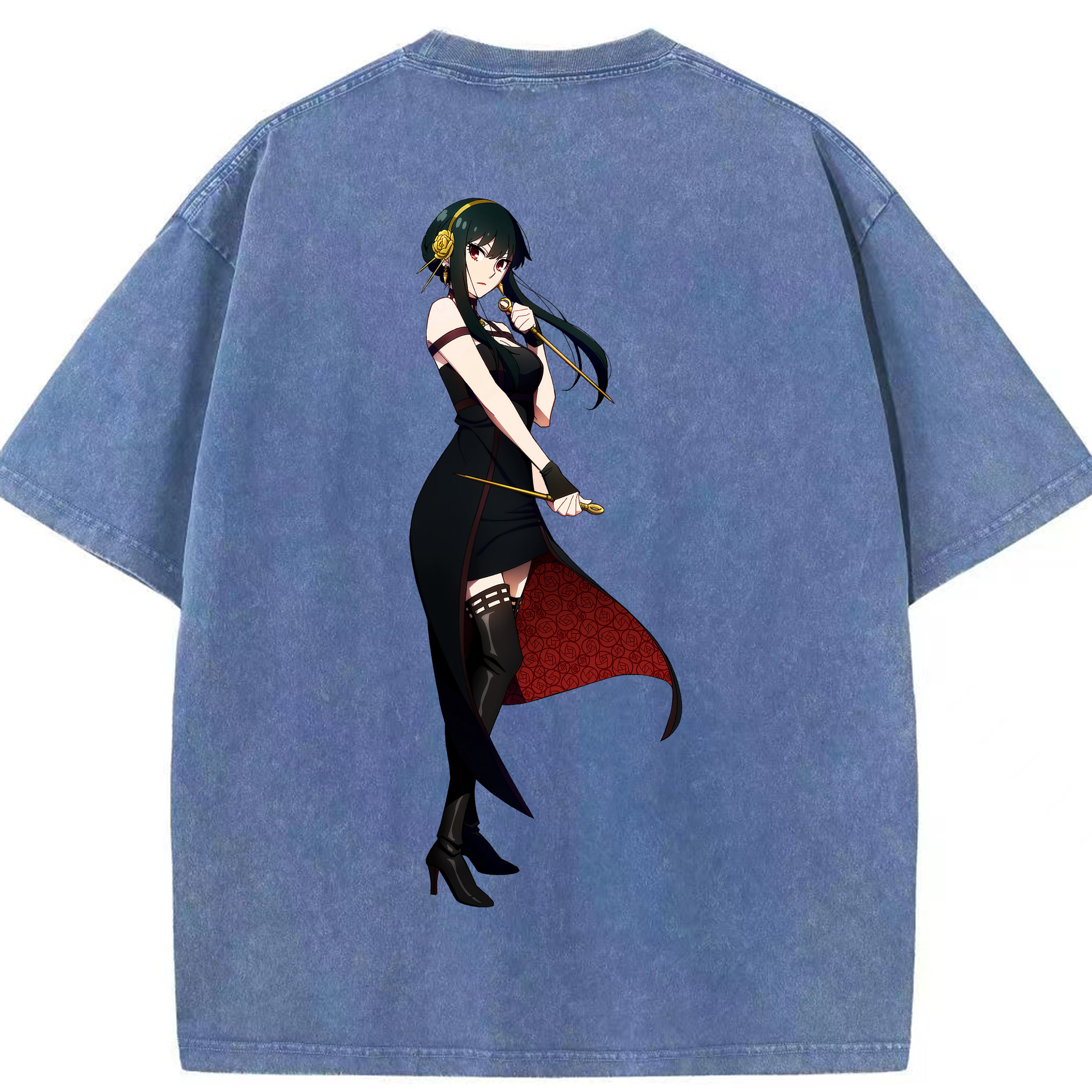 （画像用） SPY×FAMILY间谍家家酒 綿100% ヴィンテージ風 半袖Tシャツ（背面プリント）