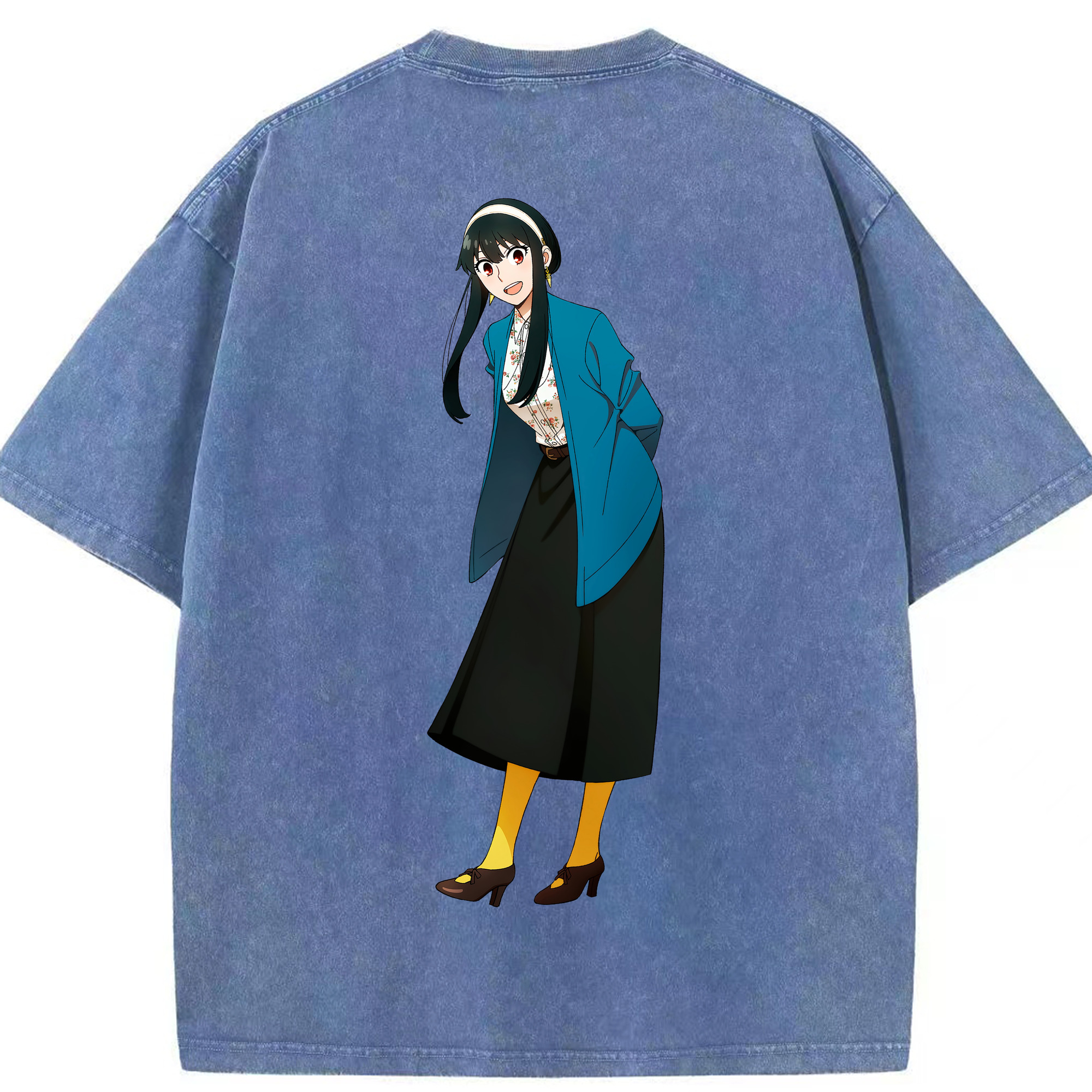 （画像用） SPY×FAMILY间谍家家酒 綿100% ヴィンテージ風 半袖Tシャツ（背面プリント）