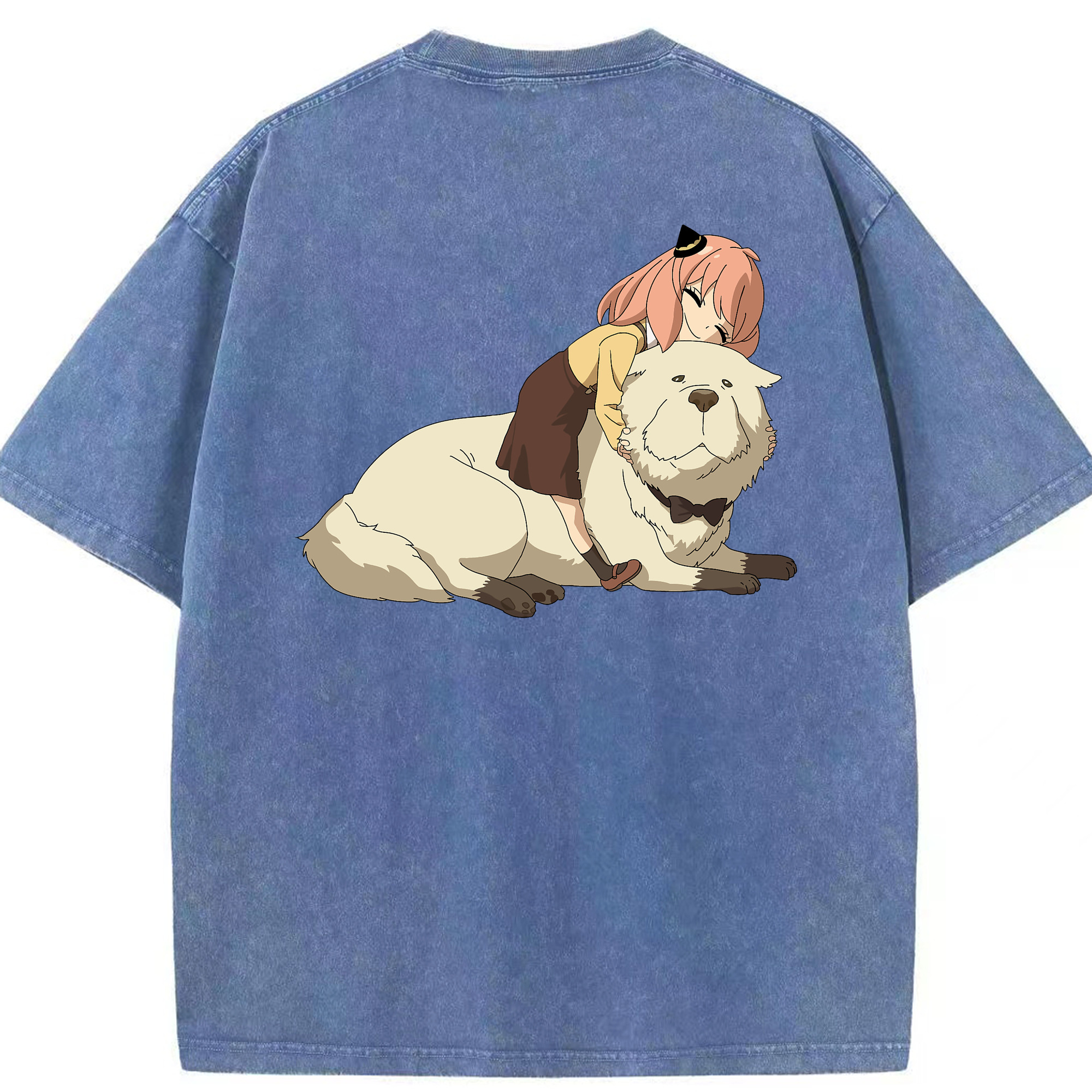 （画像用） SPY×FAMILY间谍家家酒 綿100% ヴィンテージ風 半袖Tシャツ（背面プリント）