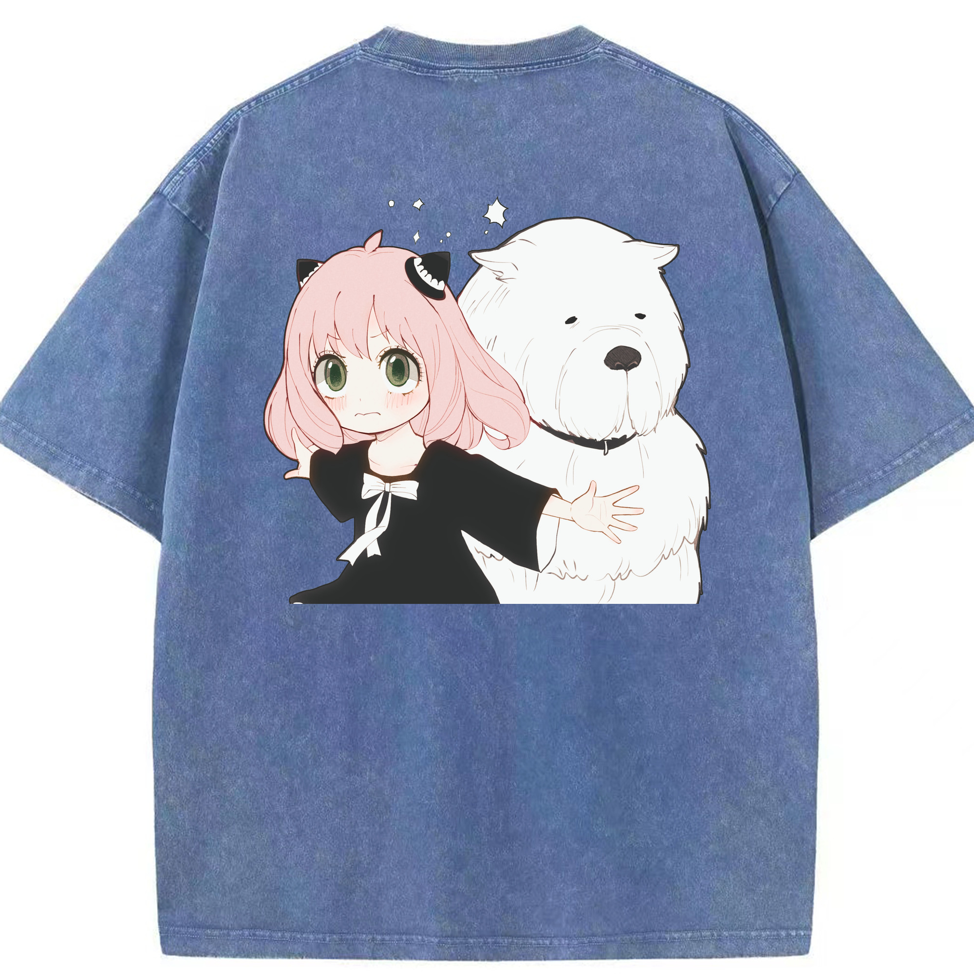 （画像用） SPY×FAMILY间谍家家酒 綿100% ヴィンテージ風 半袖Tシャツ（背面プリント）