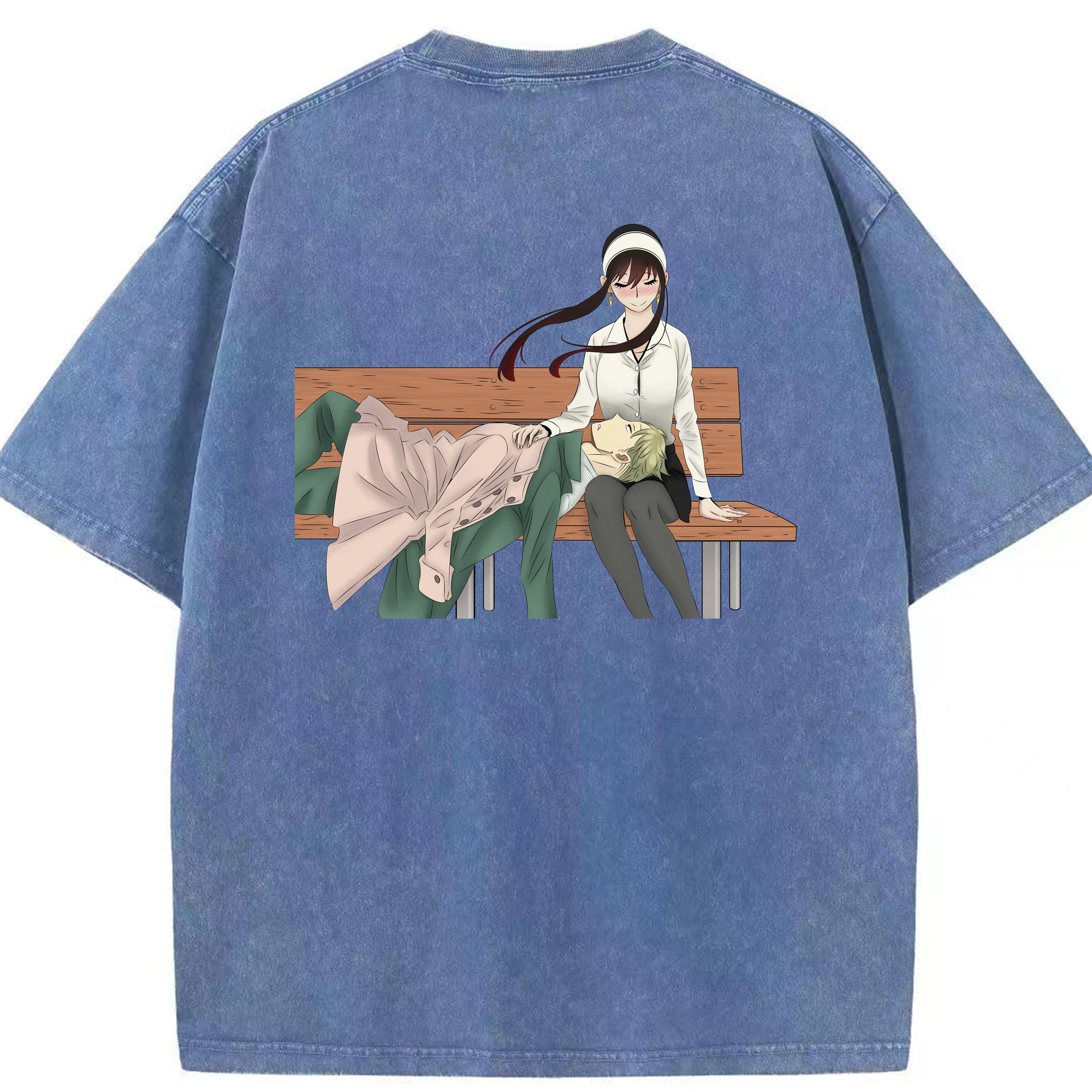 （画像用） SPY×FAMILY间谍家家酒 綿100% ヴィンテージ風 半袖Tシャツ（背面プリント）