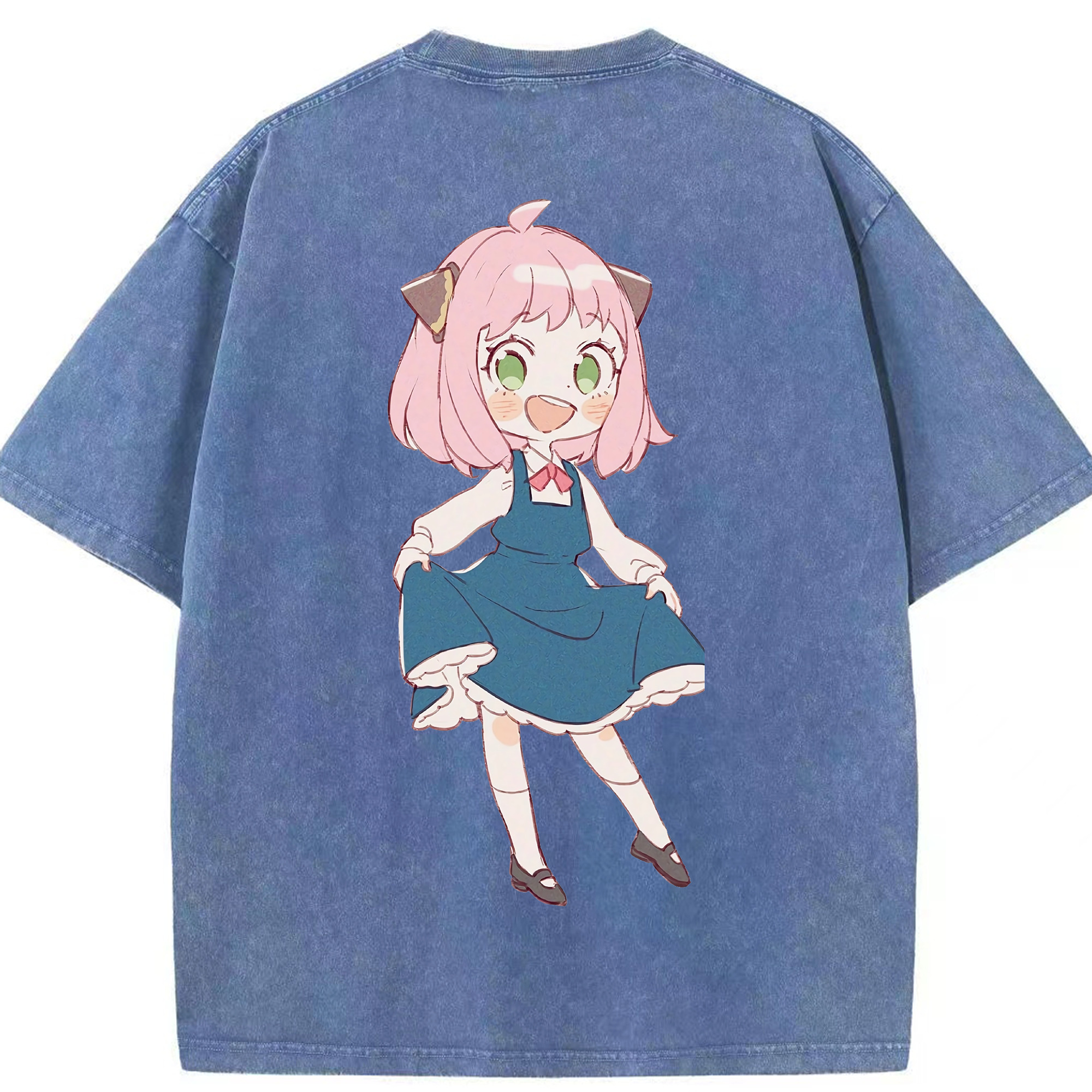 （画像用） SPY×FAMILY间谍家家酒 綿100% ヴィンテージ風 半袖Tシャツ（背面プリント）