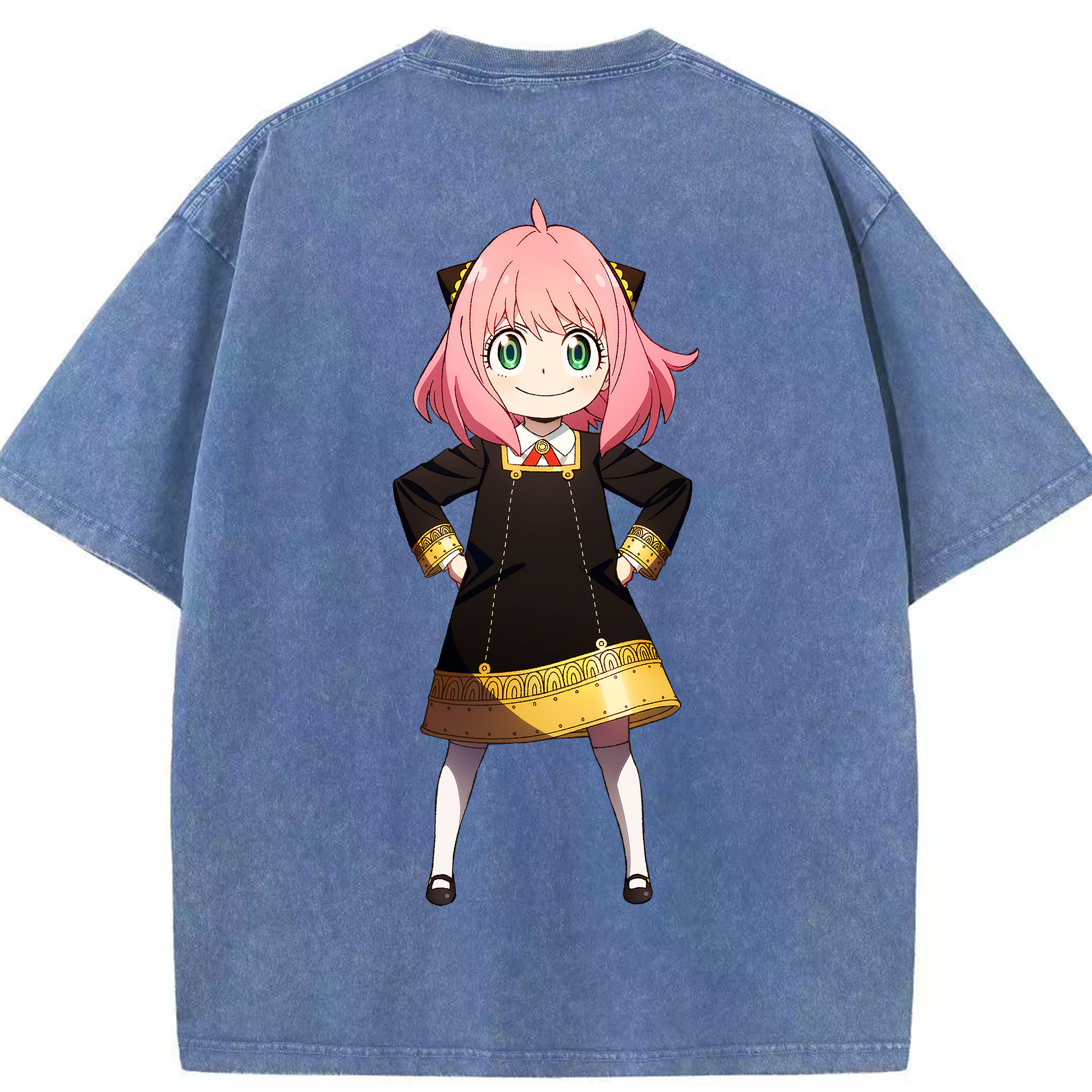 （画像用） SPY×FAMILY间谍家家酒 綿100% ヴィンテージ風 半袖Tシャツ（背面プリント）