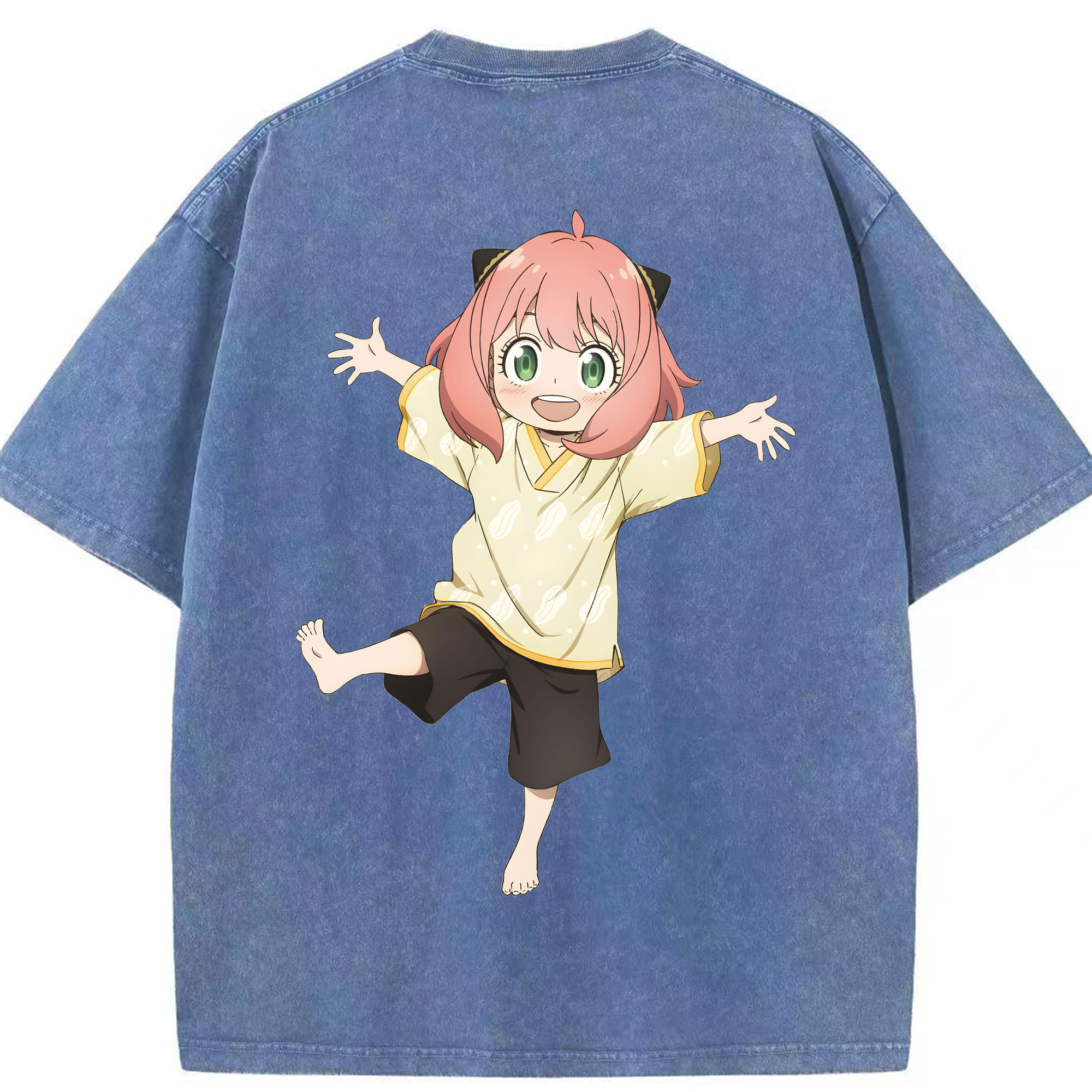 （画像用） SPY×FAMILY间谍家家酒 綿100% ヴィンテージ風 半袖Tシャツ（背面プリント）