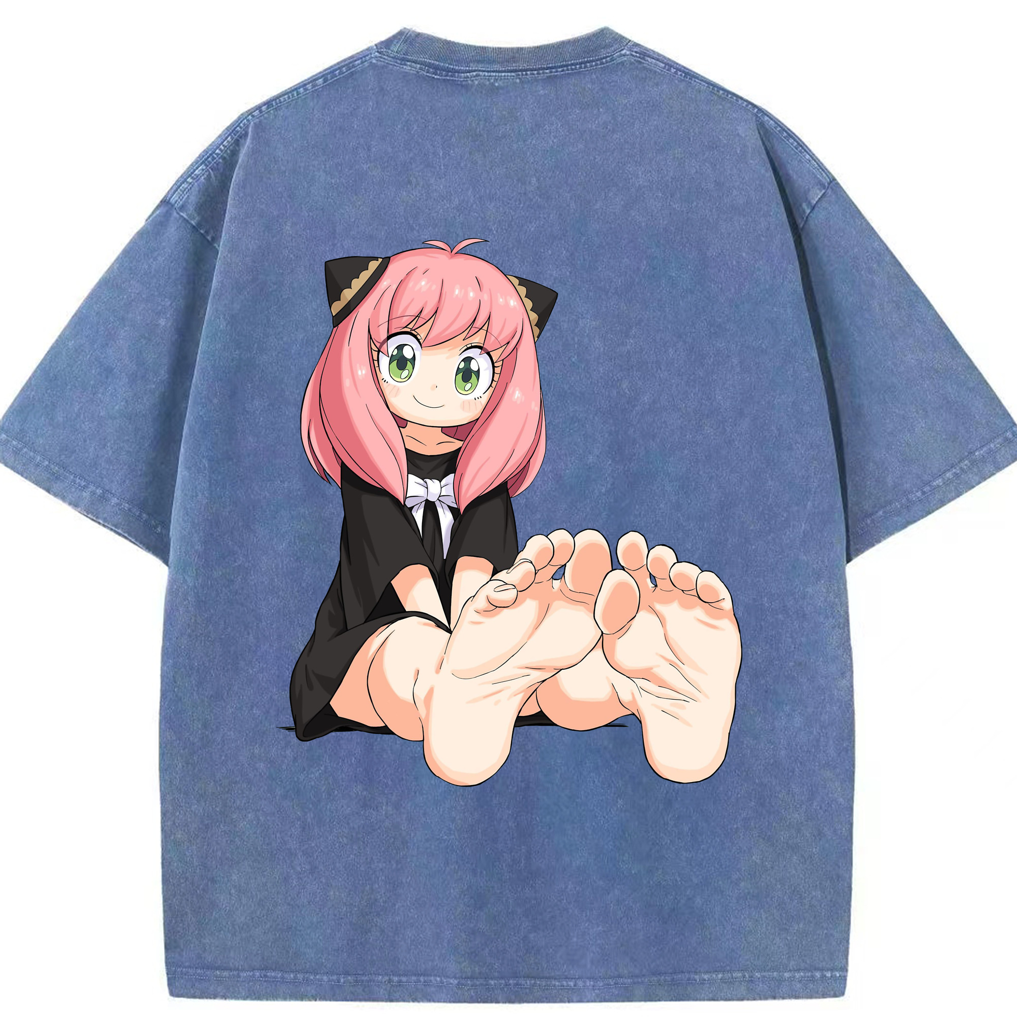（画像用） SPY×FAMILY间谍家家酒 綿100% ヴィンテージ風 半袖Tシャツ（背面プリント）