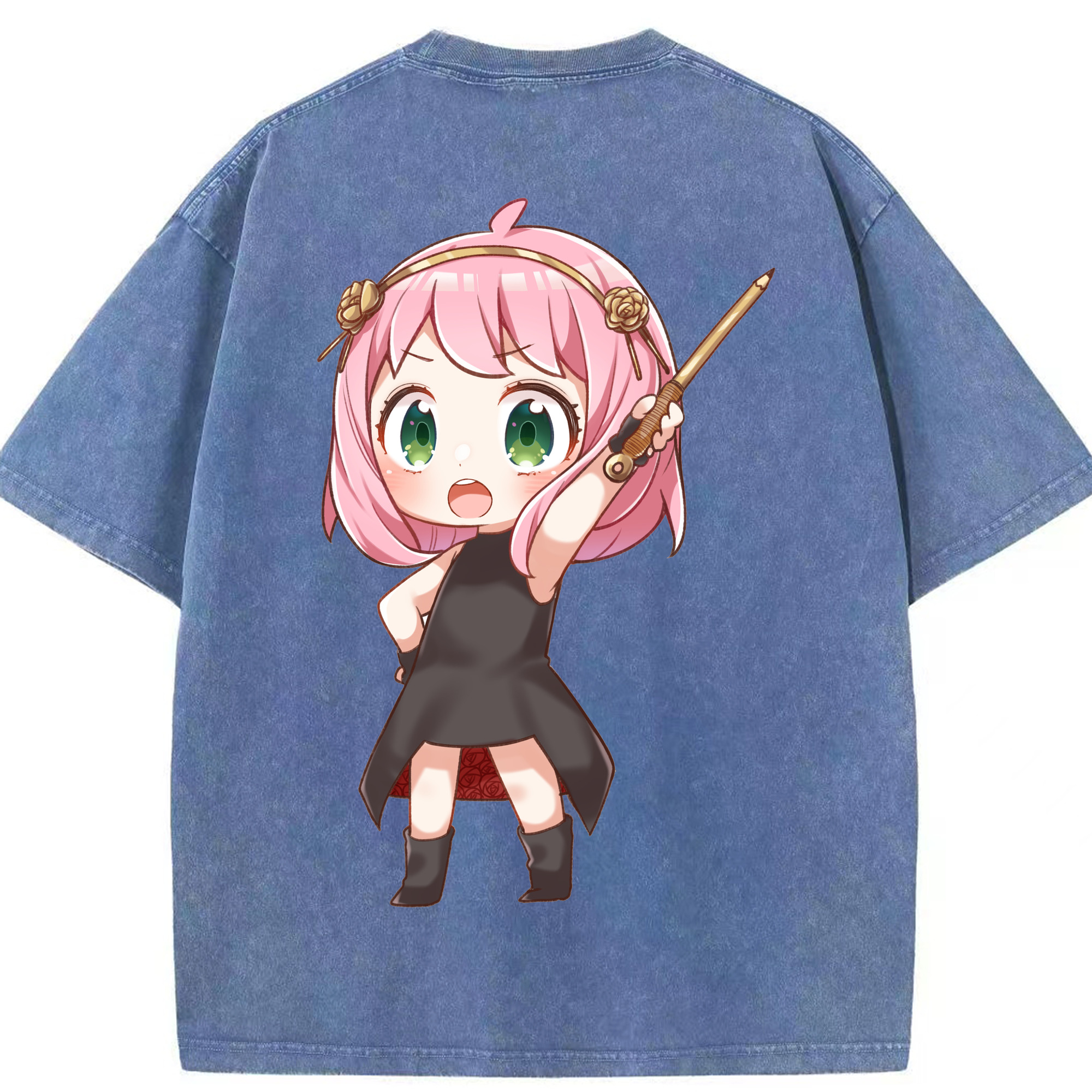 （画像用） SPY×FAMILY间谍家家酒 綿100% ヴィンテージ風 半袖Tシャツ（背面プリント）